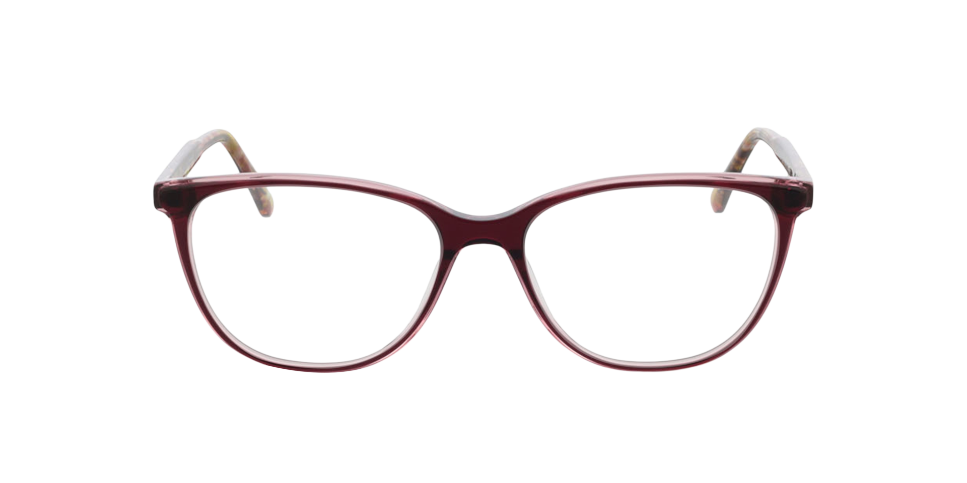 Milano Bilayer Crystal Burgundy AcetatEyeglass Frames von B24, Vorderansicht