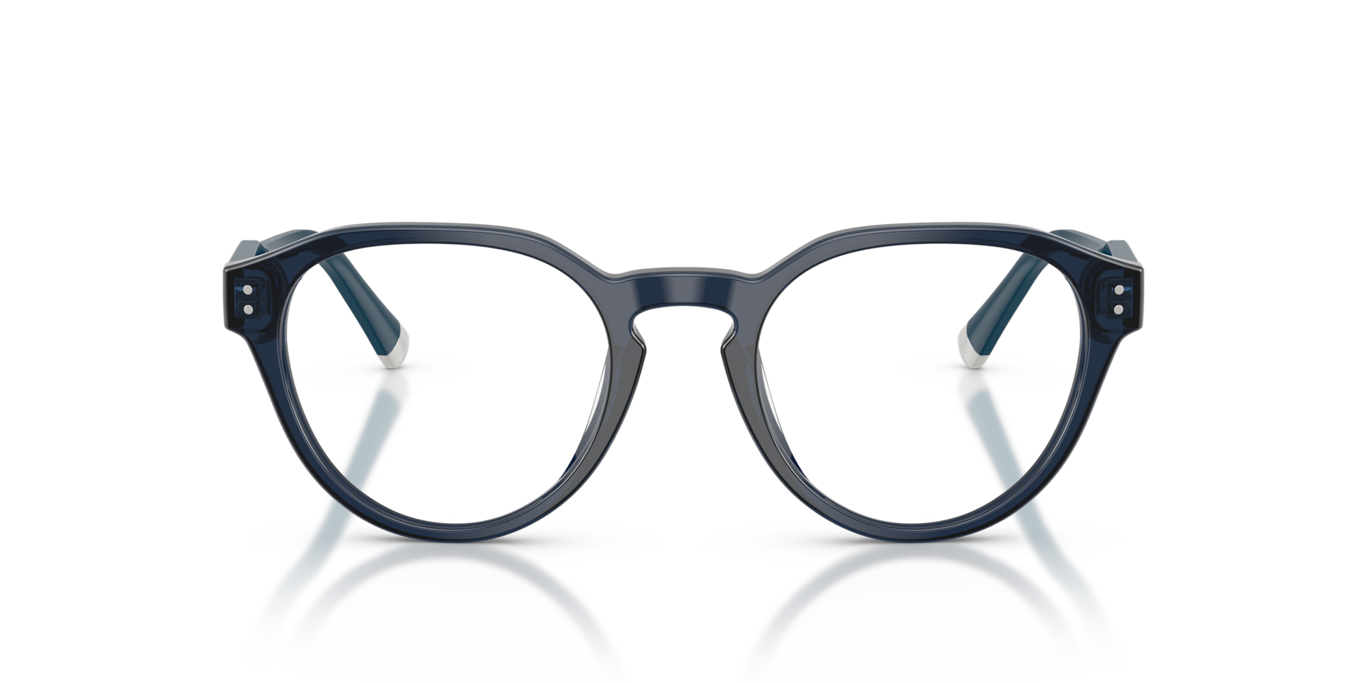 PH2304U Shiny Transparent Navy Blue AcetatEyeglass Frames von B24, Vorderansicht