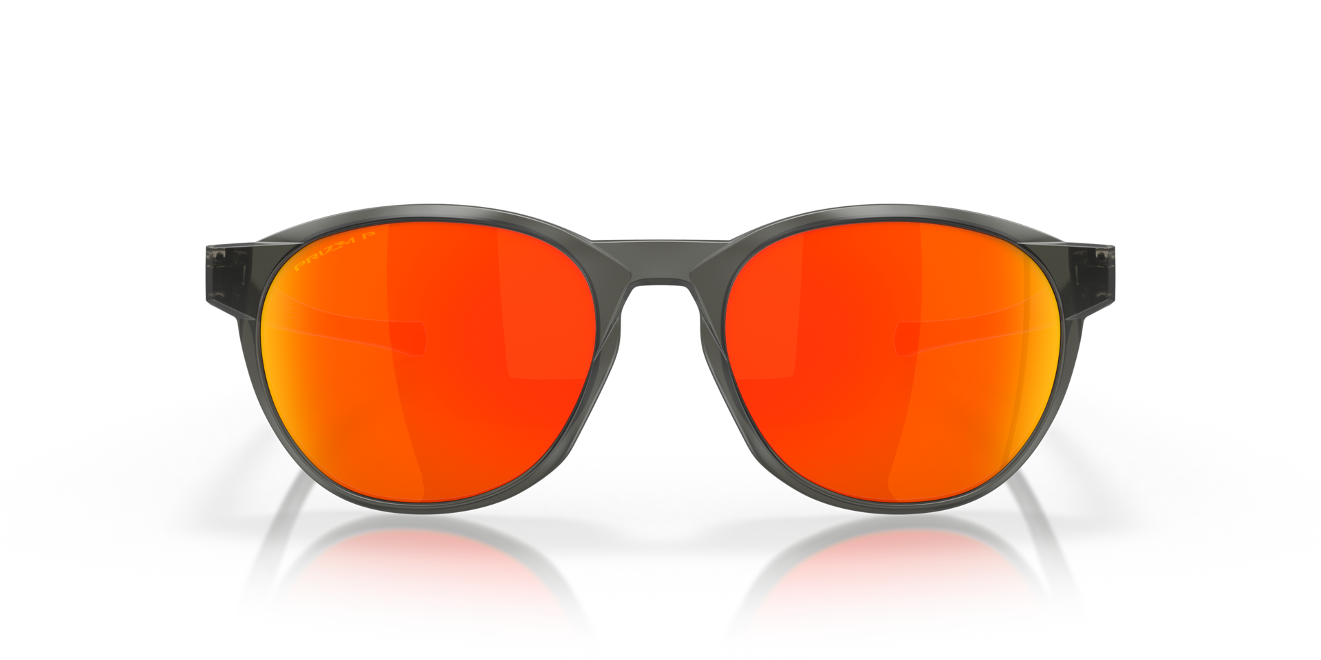 Reedmace Matte Grey Smoke KunststoffSunglass Frames von B24, Vorderansicht