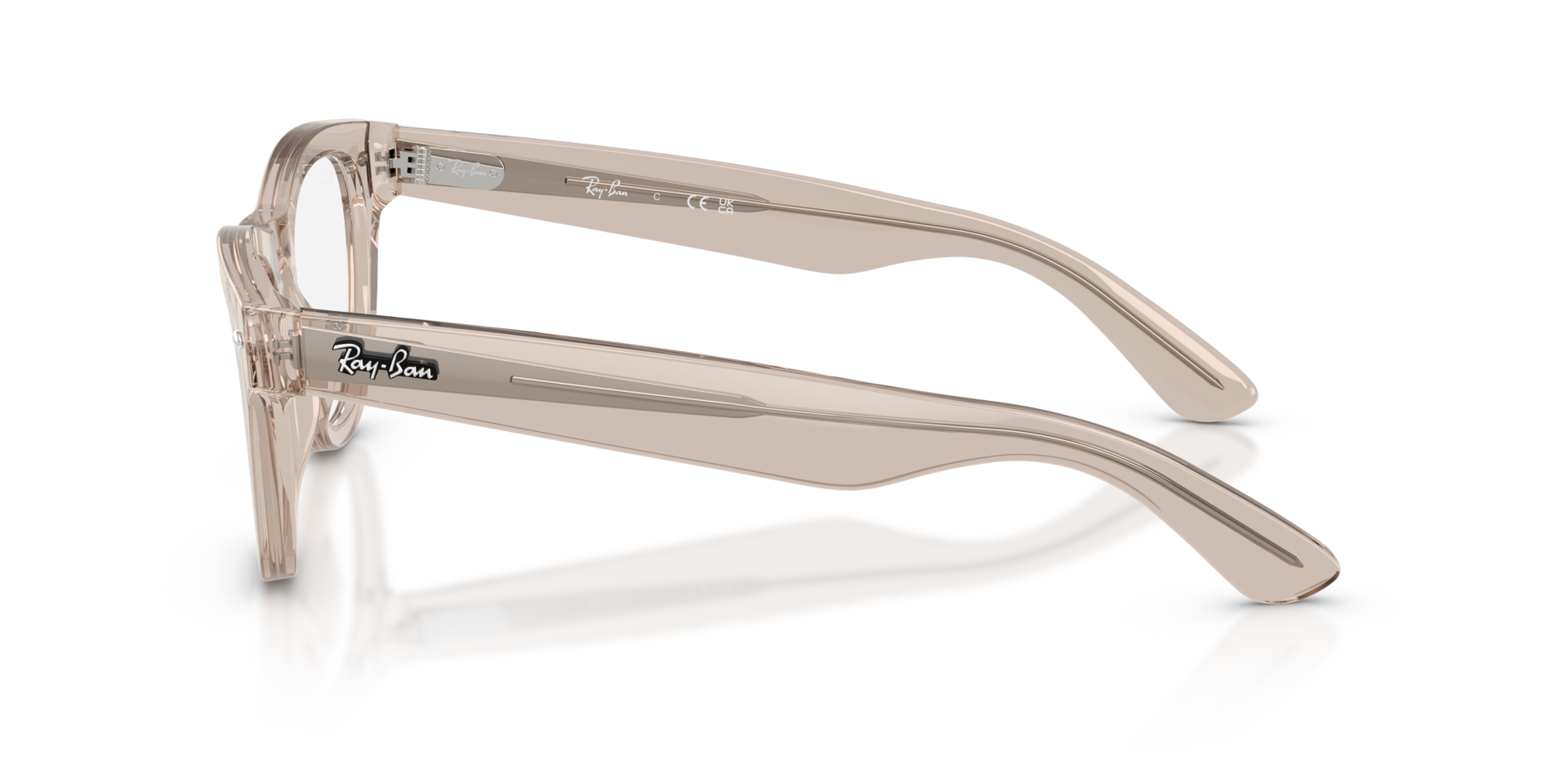 RB5510 Hellbraun transparent AcetatEyeglass Frames von B24, Seitenansicht