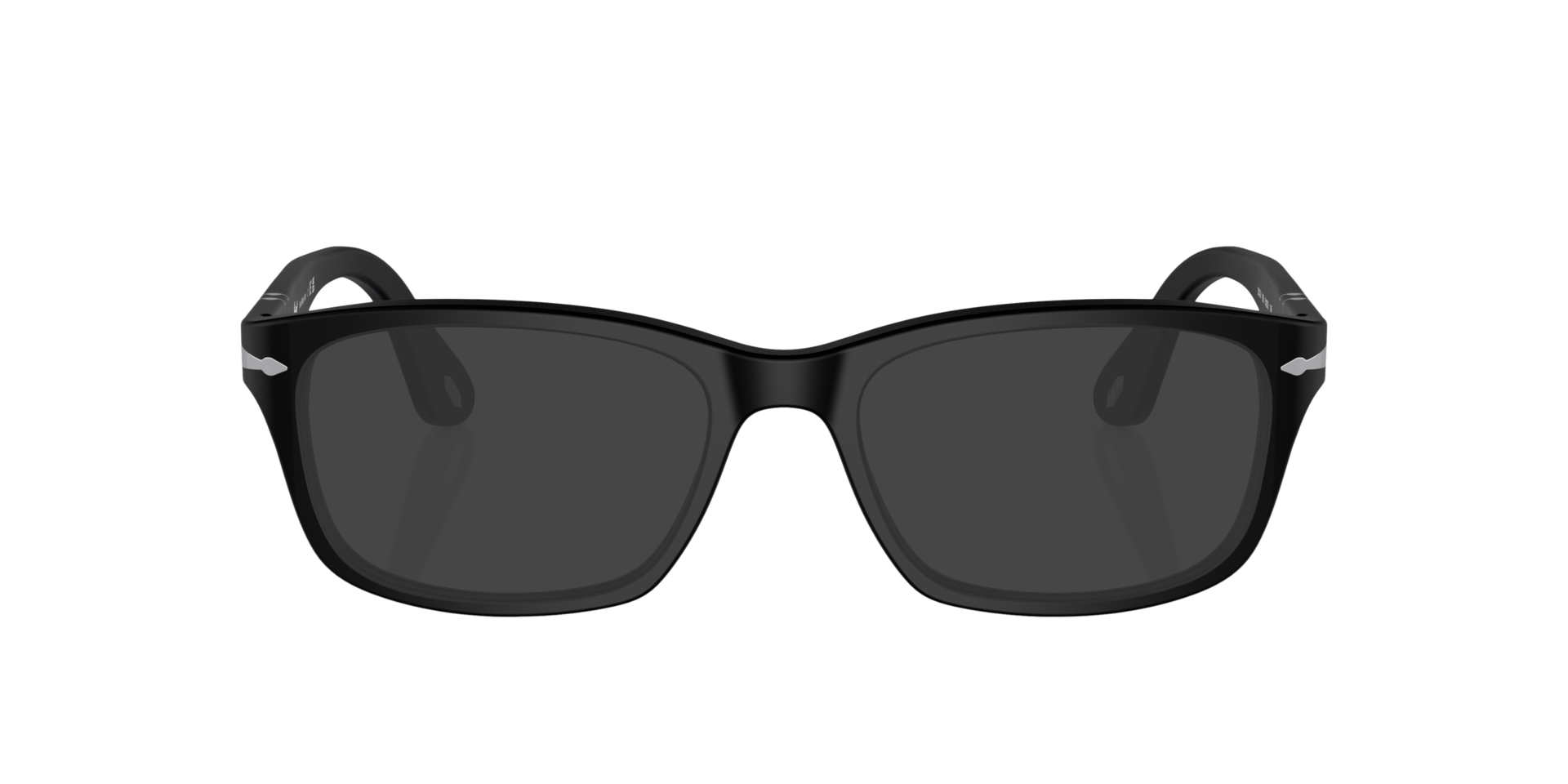 PO3012V Matzwart AcetaatEyeglass Frames van B24, met getinte lenzen