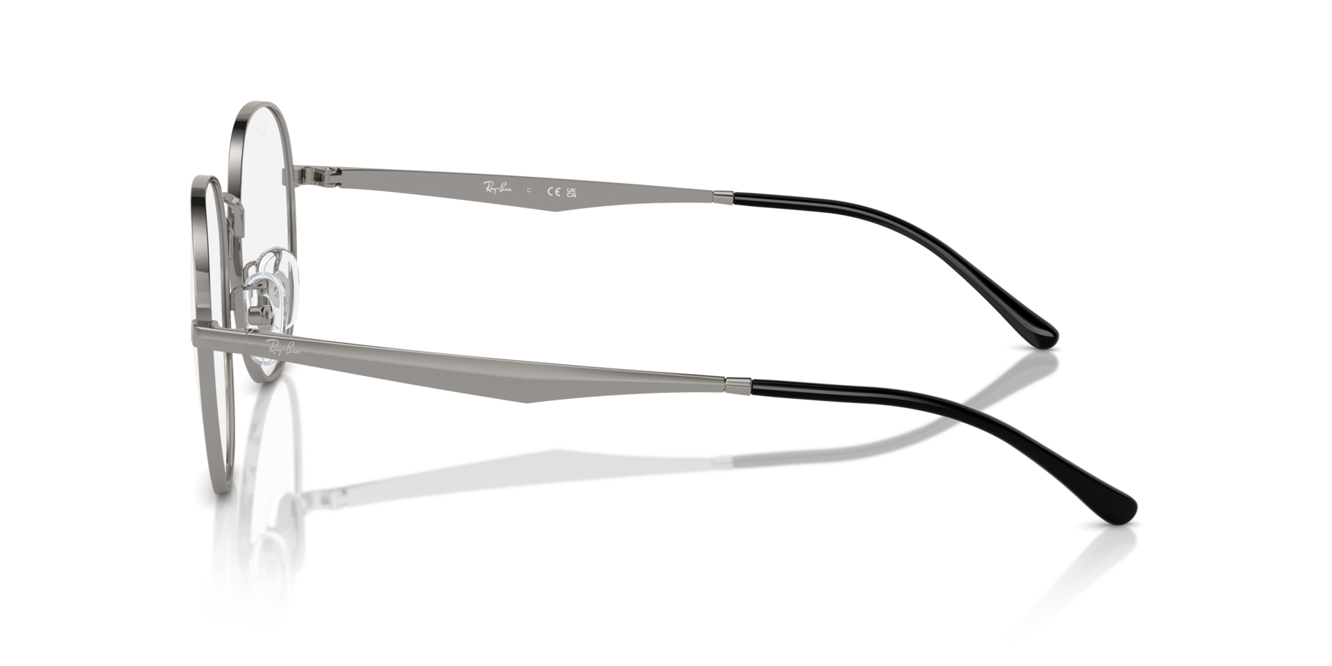 RB6517D Staalgrijs MetaalEyeglass Frames van B24, Zijaanzicht