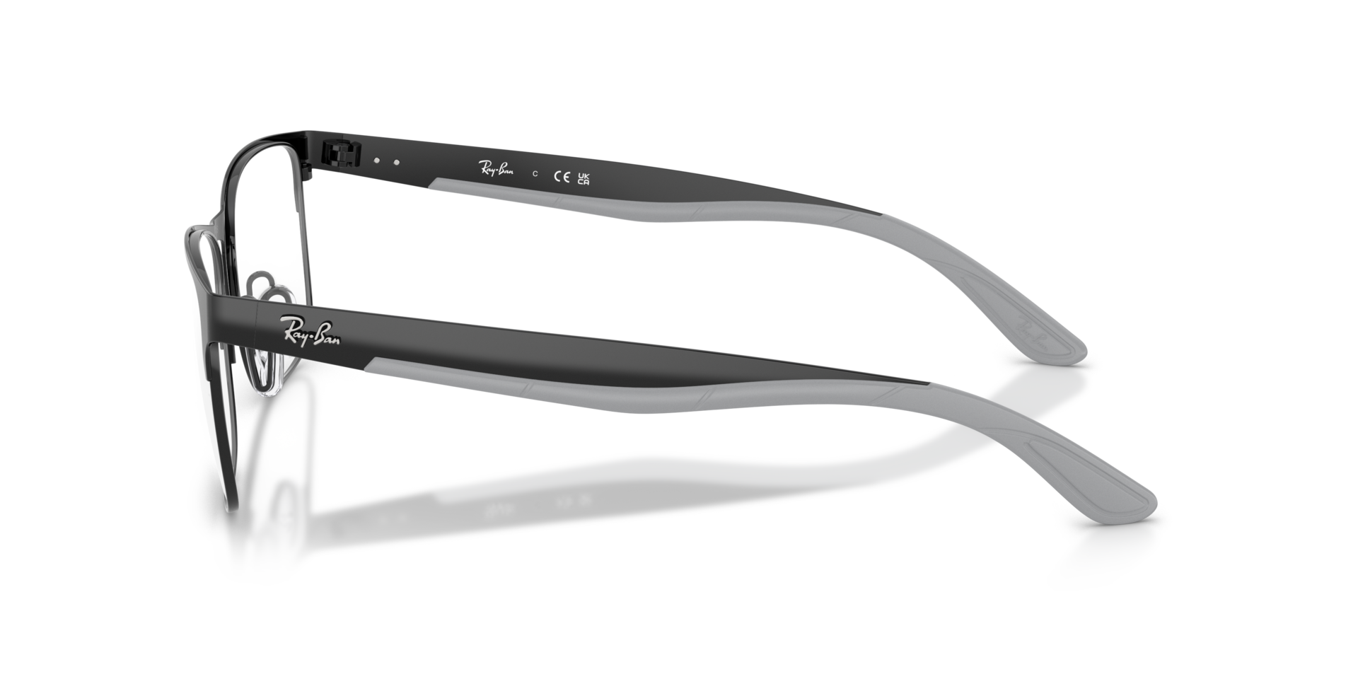 RB7550 Schwarz MetallEyeglass Frames von B24, Seitenansicht