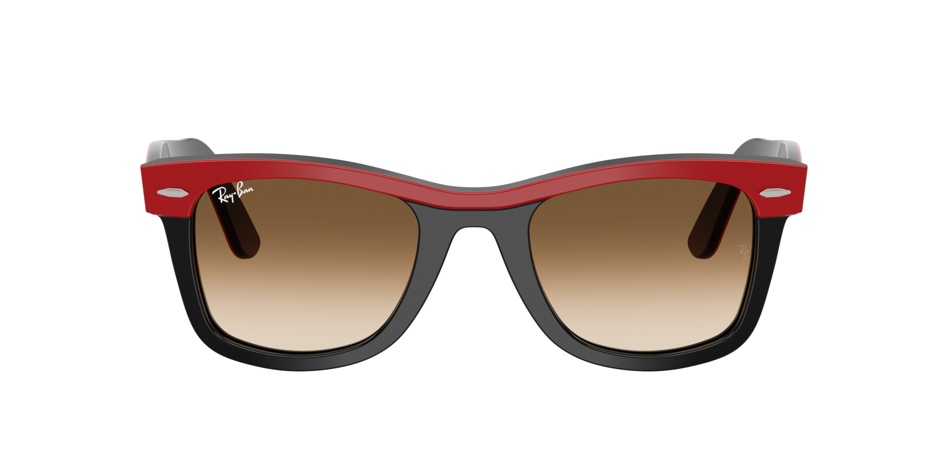 RB2240 Red On Black AcetatSunglass Frames von B24, mit getönten Gläsern
