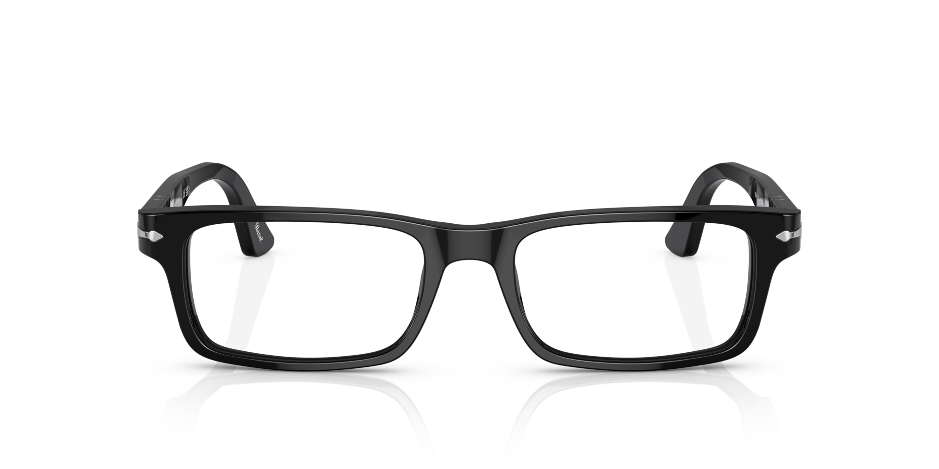 PO3050V Zwart AcetaatEyeglass Frames van B24, Vooraanzicht