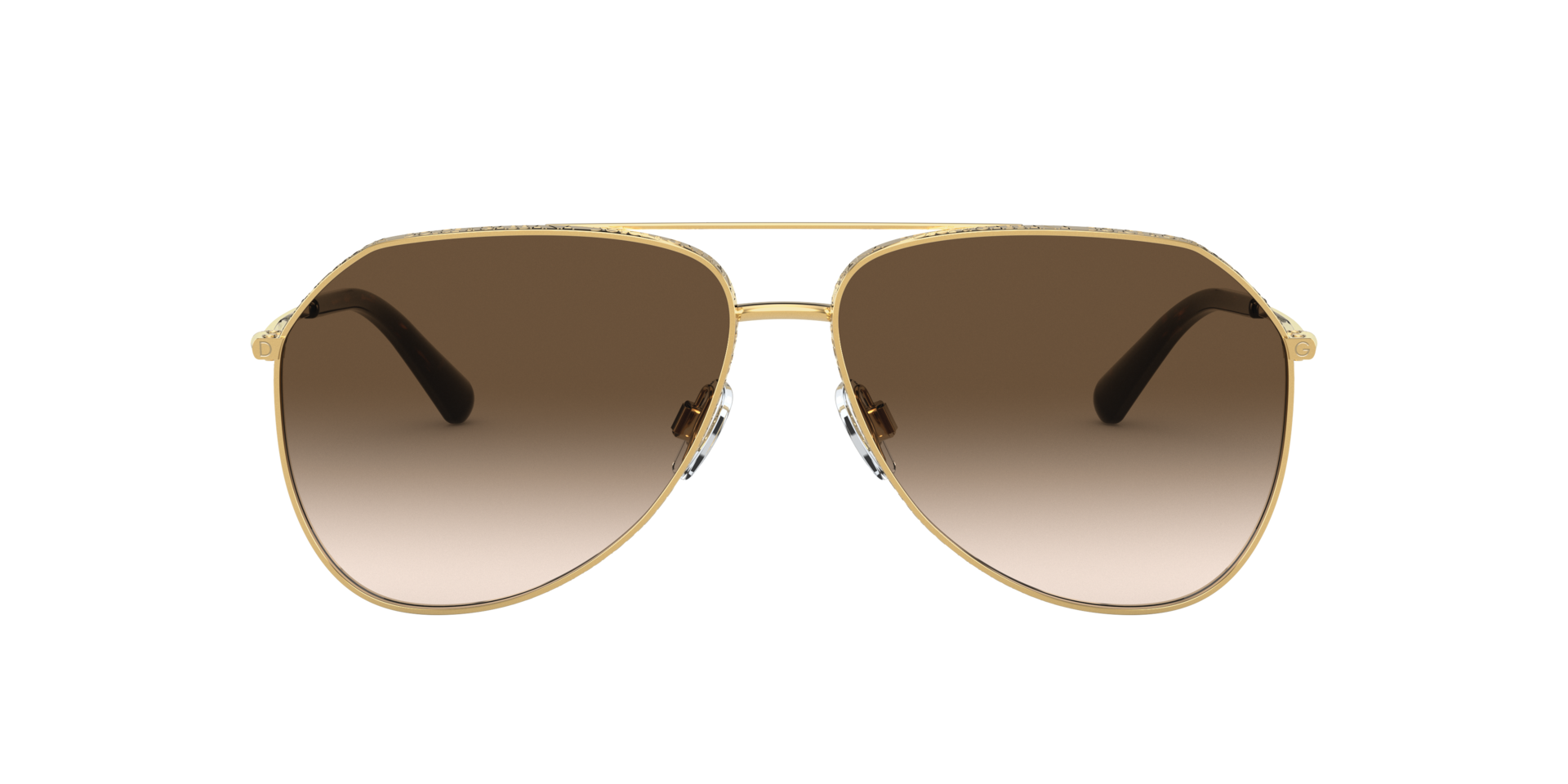 DG2244 Goud MetaalSunglass Frames van B24, Vooraanzicht