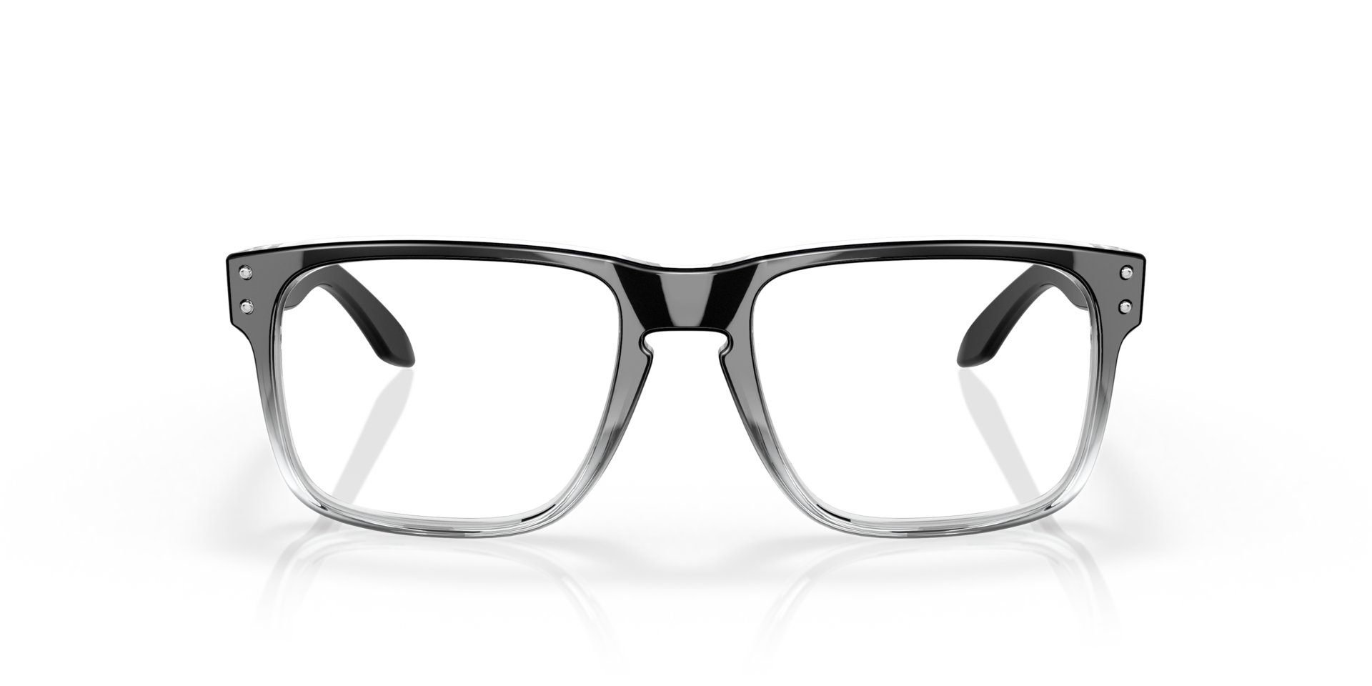 Holbrook™ Polished Black Clear Fade KunststoffEyeglass Frames von B24, Vorderansicht