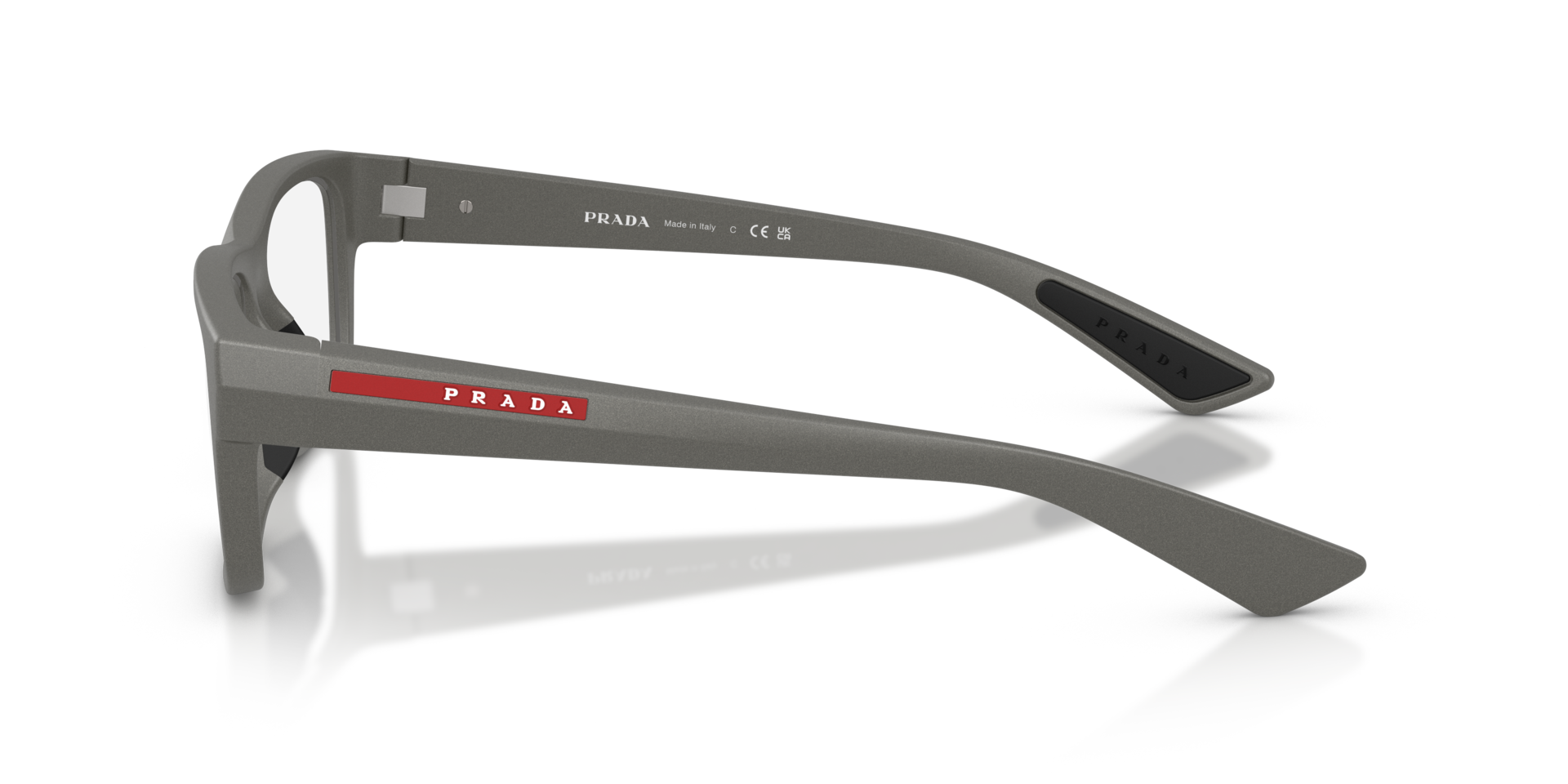 PS 02TV Metal Grey KunststoffEyeglass Frames von B24, Seitenansicht