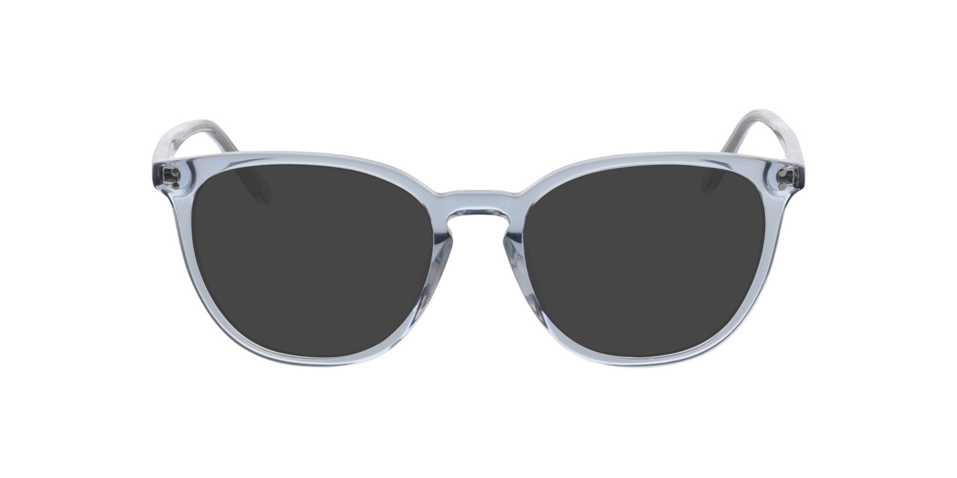 Nate Kristal lichtblauw AcetaatEyeglass Frames van B24, met getinte lenzen