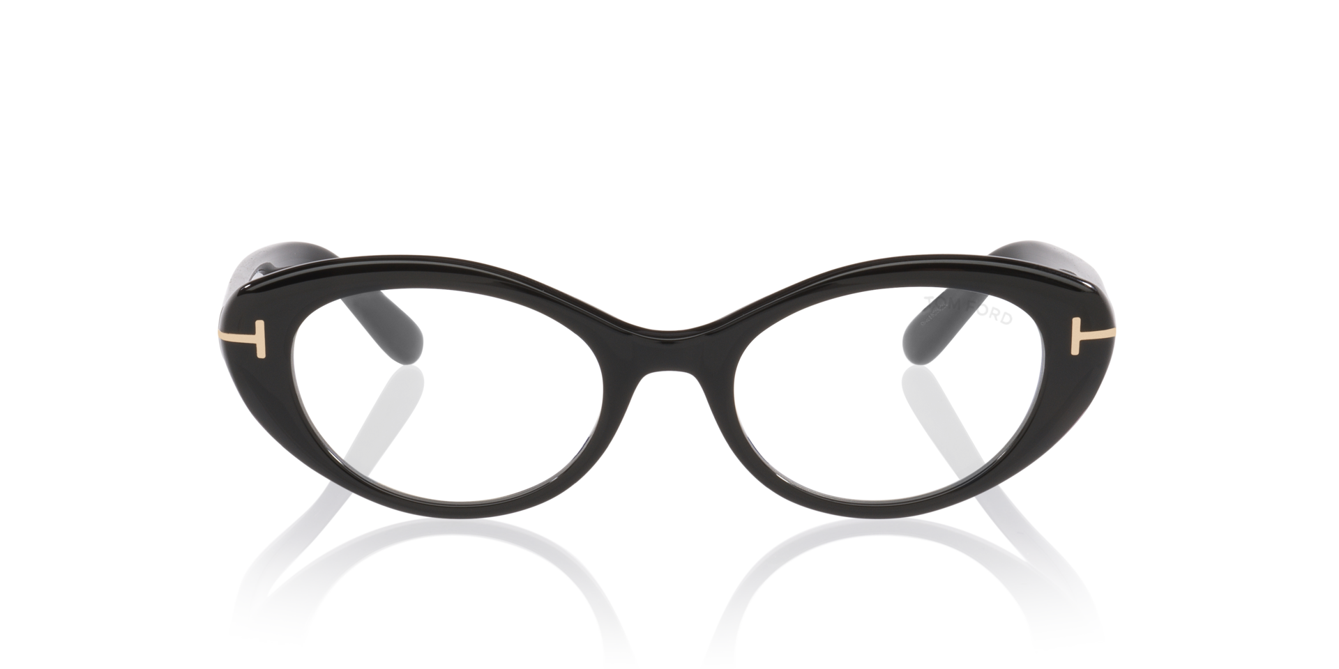 FT6092-B Zwart glanzend AcetaatEyeglass Frames van B24, Vooraanzicht