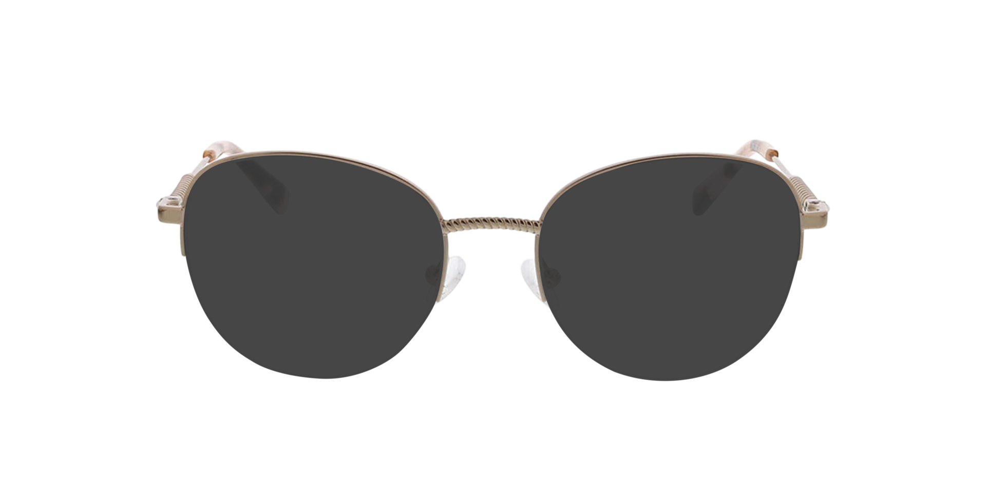 Valencia Roze goud &  lichtroze Havana MetaalEyeglass Frames van B24, met getinte lenzen