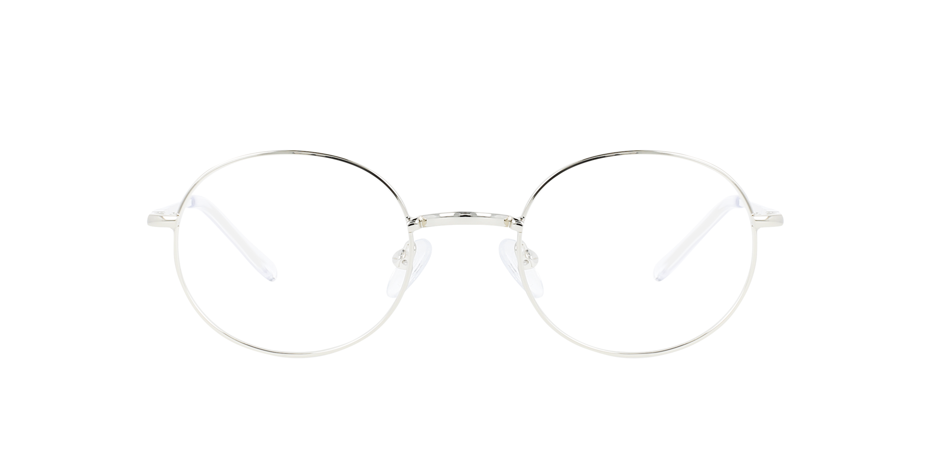 Clinton Light Gold Metal MetallEyeglass Frames von B24, Vorderansicht