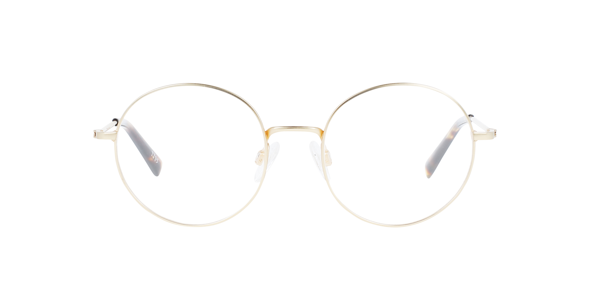 Hampton CT Brushed Gold Titanium TitanEyeglass Frames von B24, Vorderansicht
