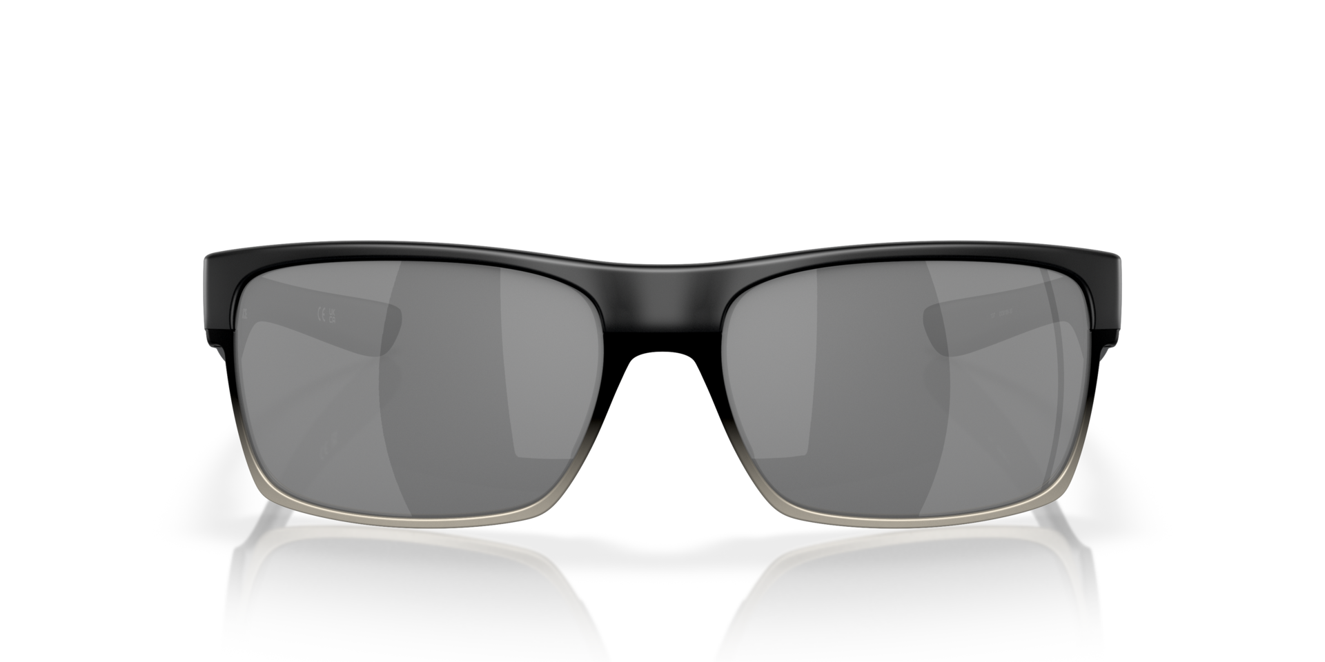 TwoFace™ Machinist Collection Matt Schwarz KunststoffSunglass Frames von B24, Vorderansicht