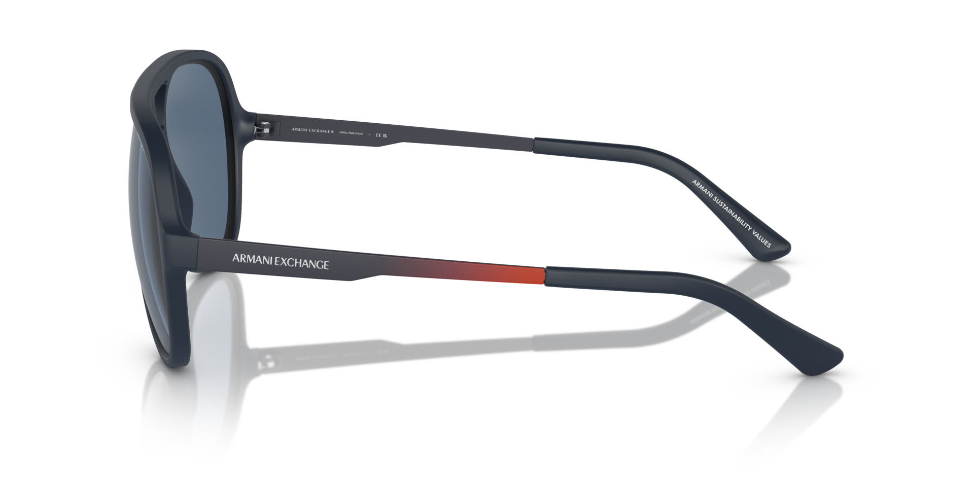 AX4133S Matt Blau KunststoffSunglass Frames von B24, Seitenansicht
