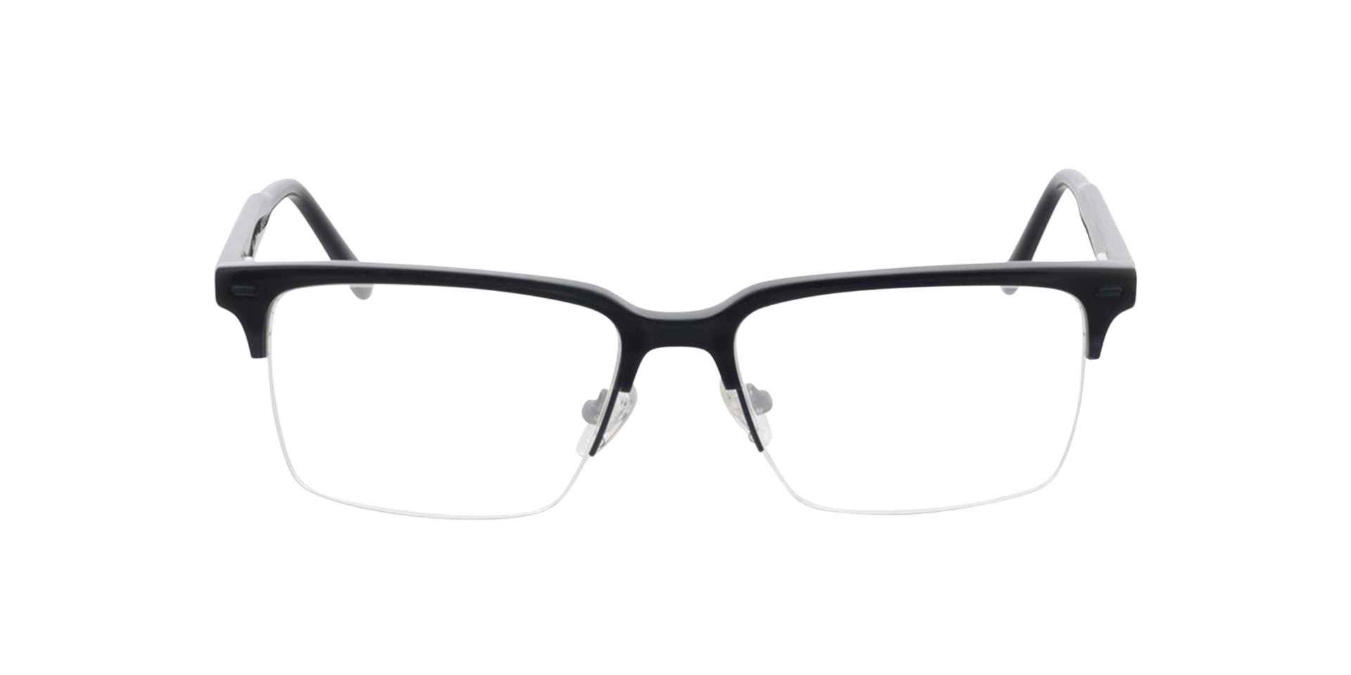 Chuck Groen blauw hoorn AcetaatEyeglass Frames van B24, Vooraanzicht
