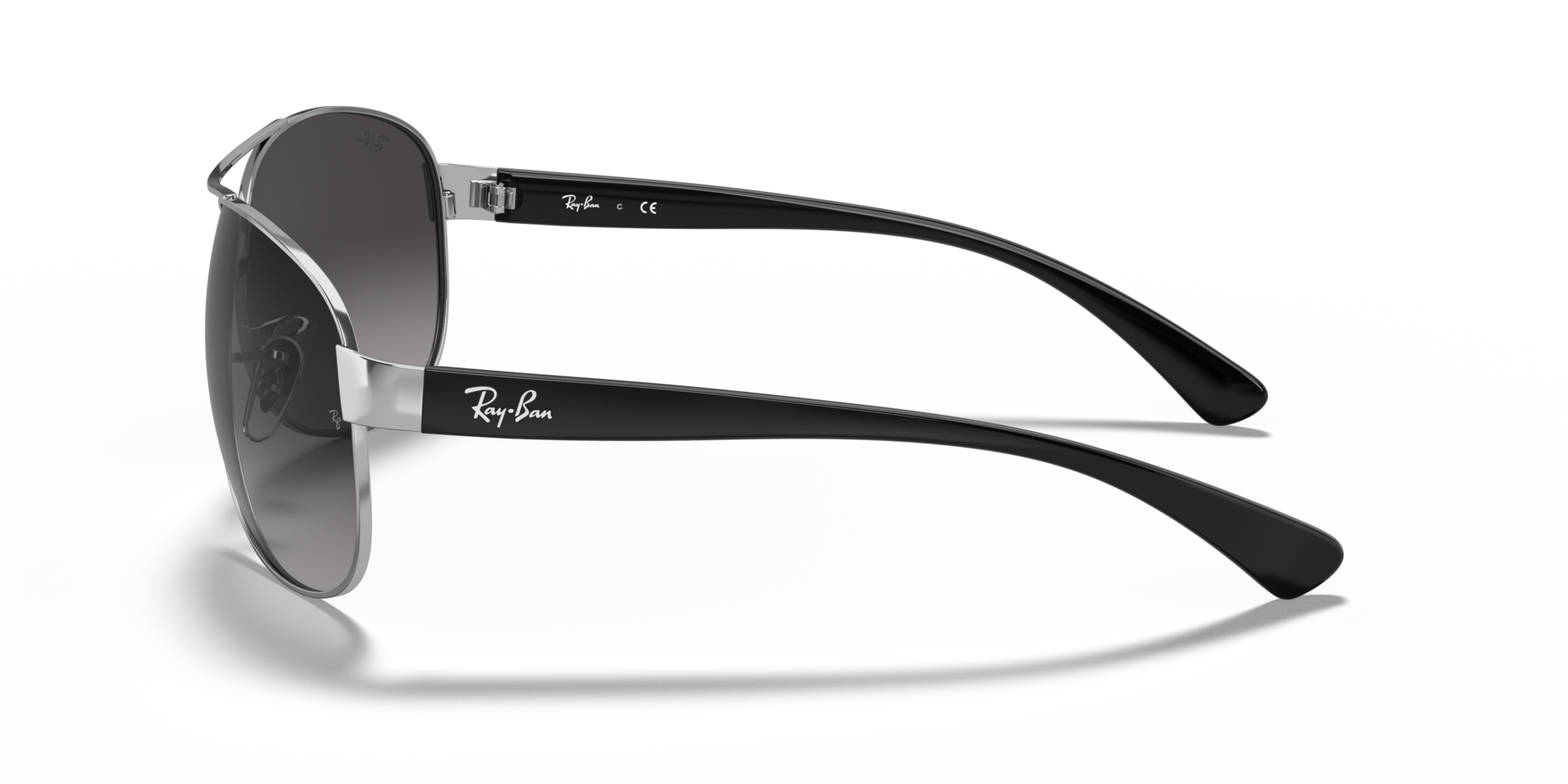 RB3386 Zilver MetaalSunglass Frames van B24, Zijaanzicht