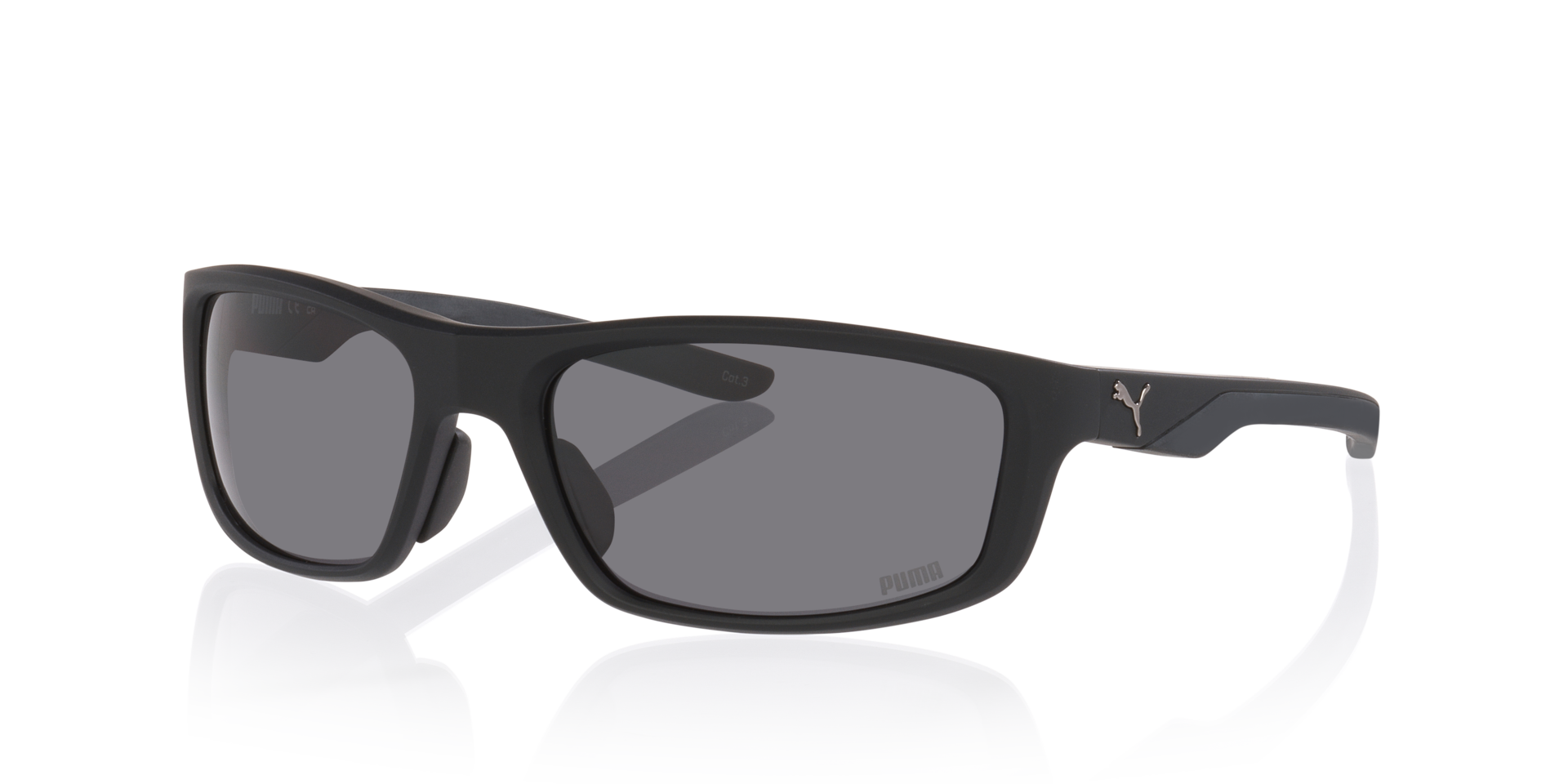 PU0480S Schwarz KunststoffSunglass Frames von B24, Dreiviertelansicht