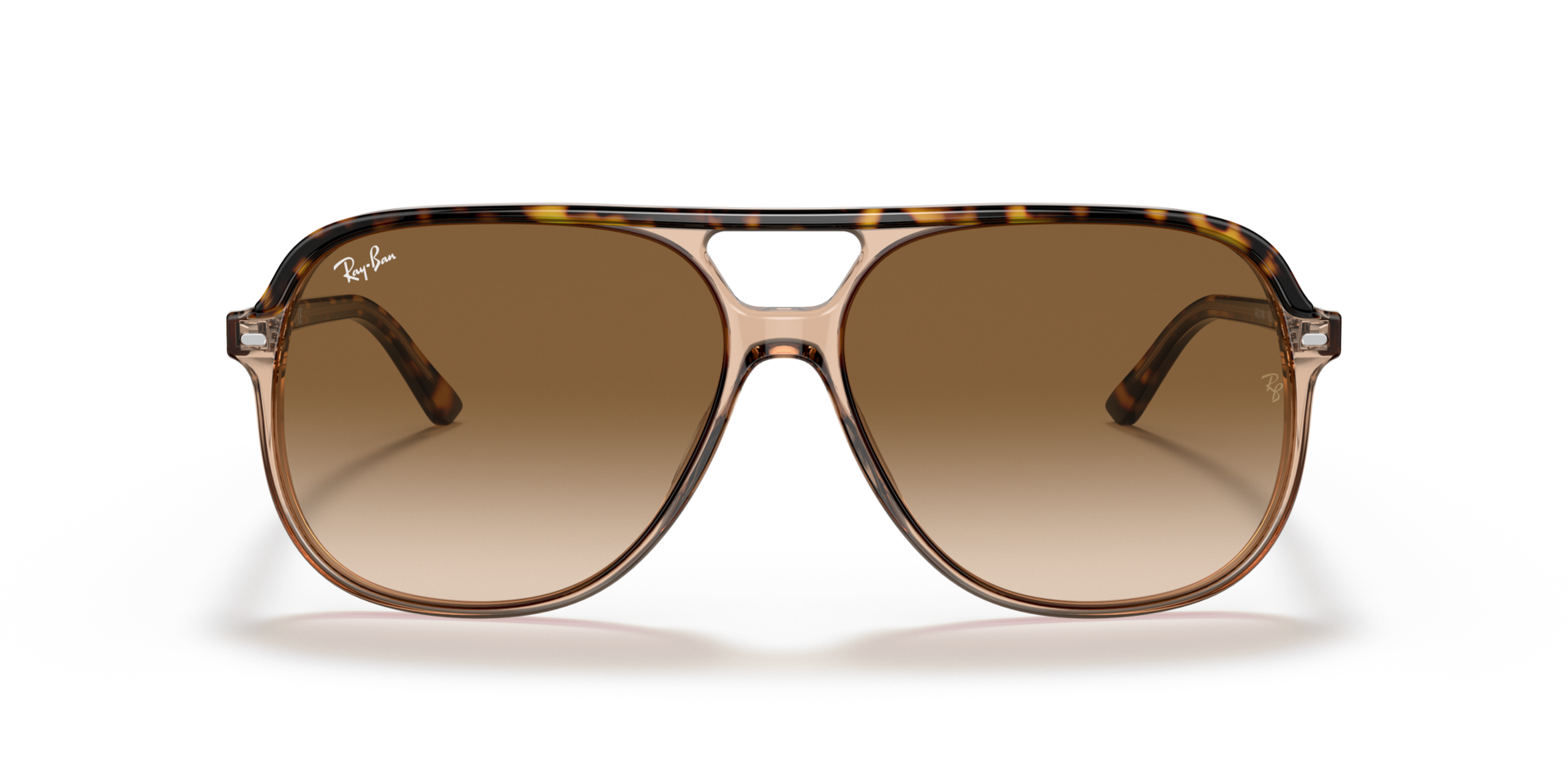 RB2198 Havana auf Braun transparent AcetatSunglass Frames von B24, Vorderansicht