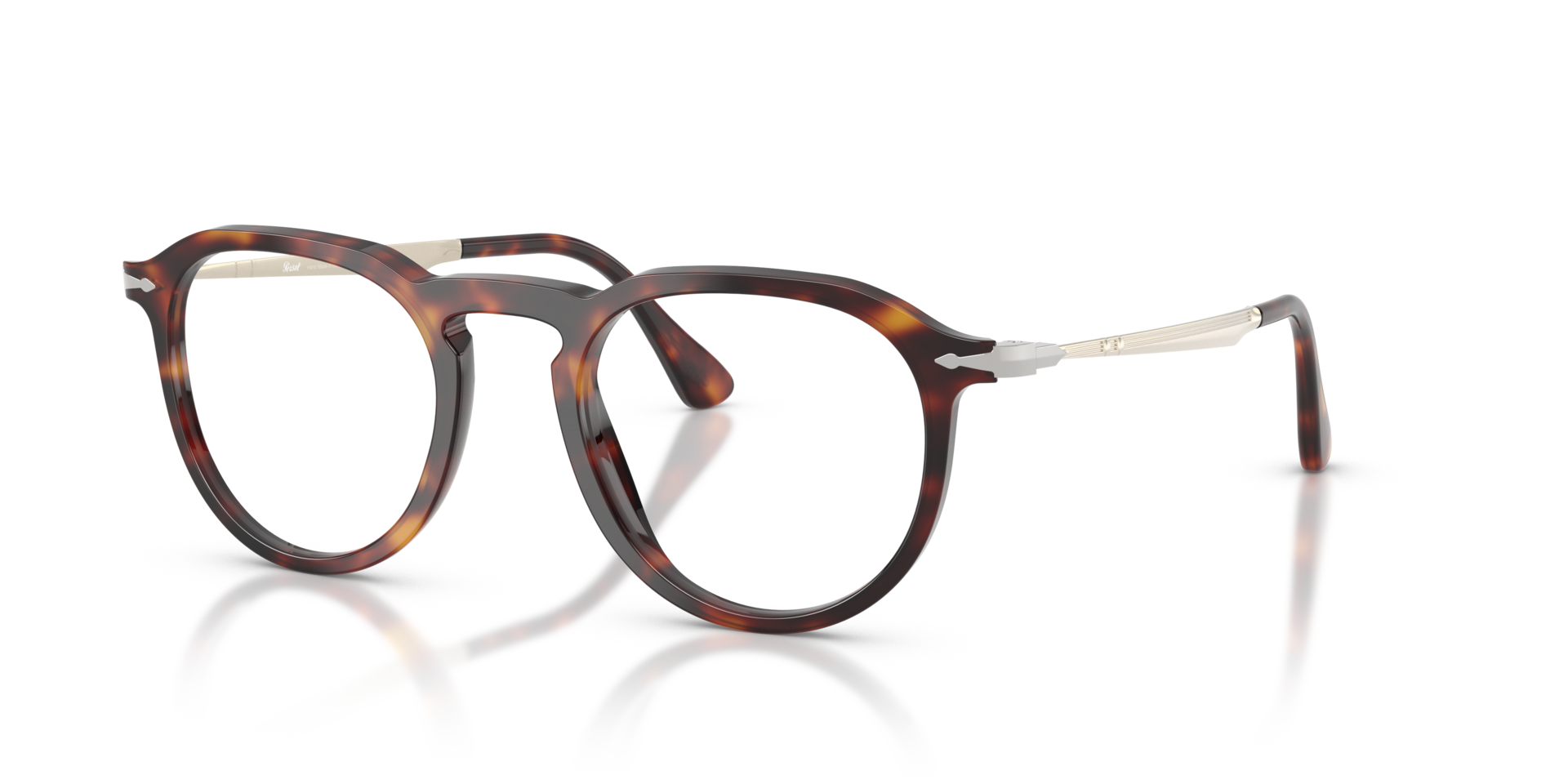 PO3387V Havana AcetatEyeglass Frames von B24, Dreiviertelansicht