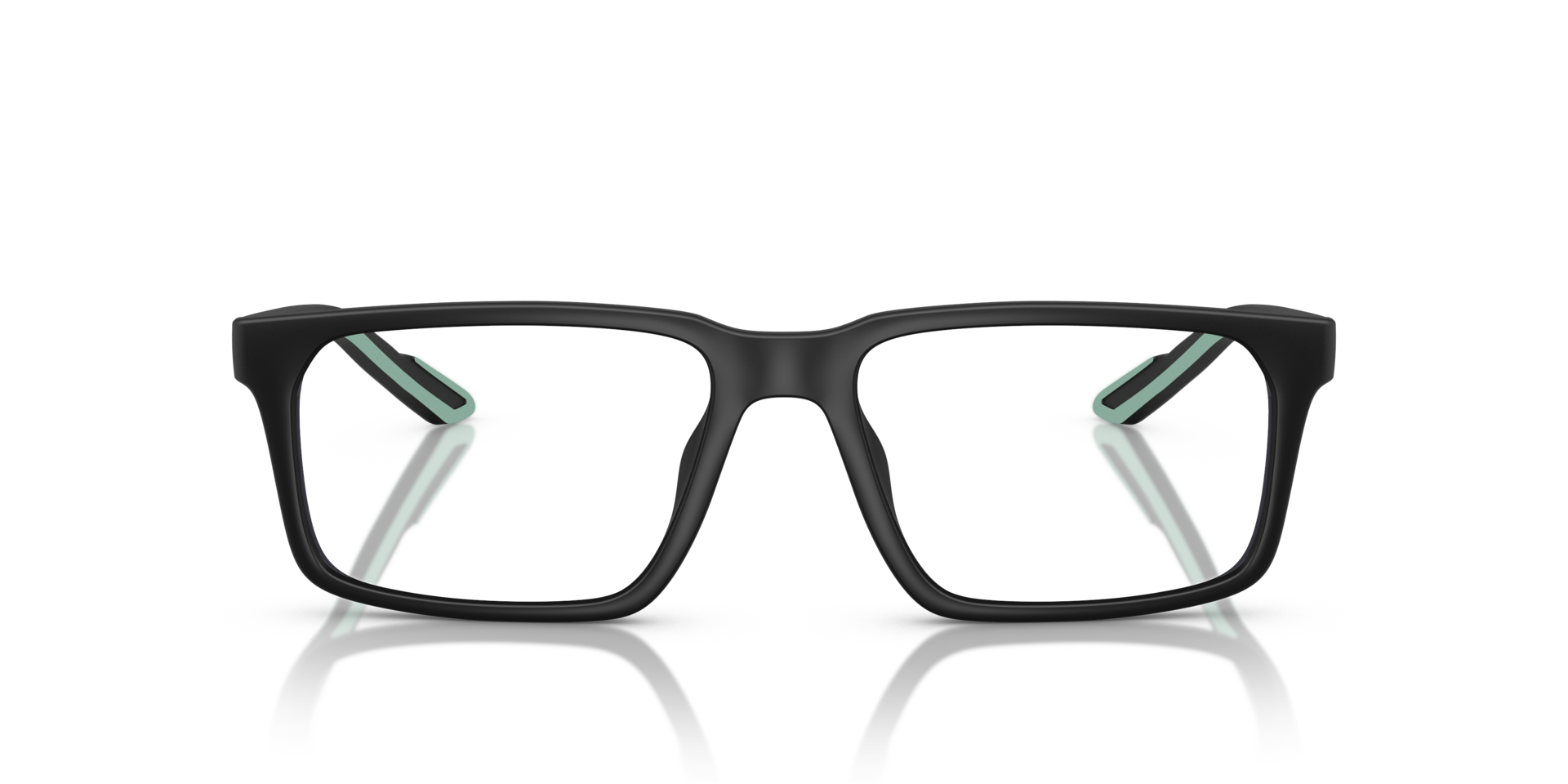 AX3118U Matzwart KunststofEyeglass Frames van B24, Vooraanzicht