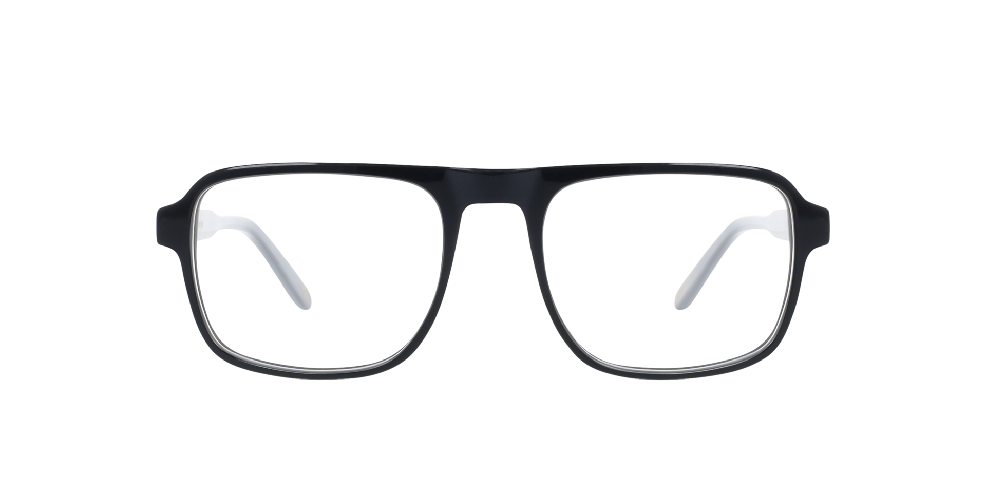 Jason Jet Black AcetatEyeglass Frames von B24, Vorderansicht