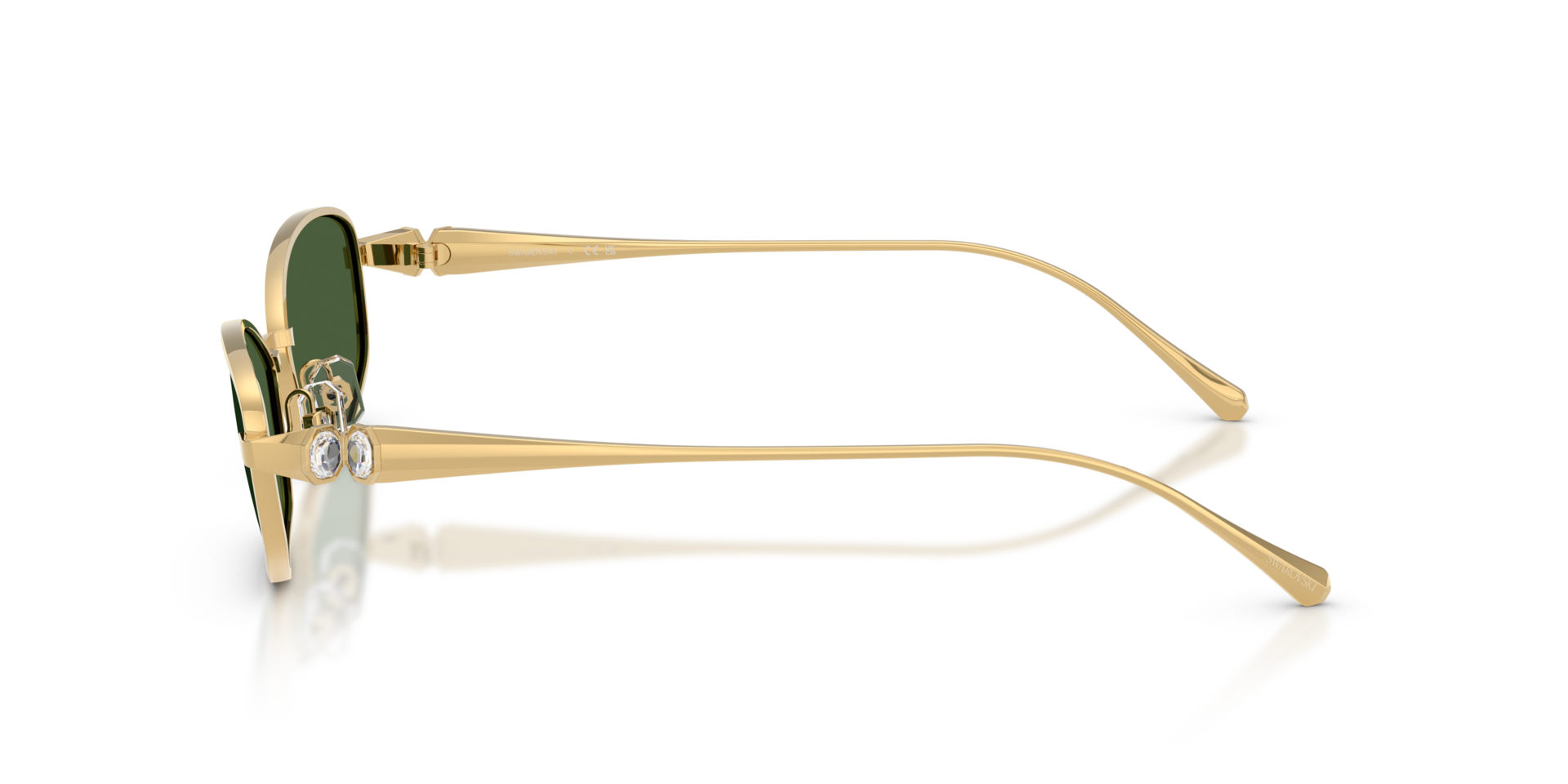 SK7042 Goud MetaalSunglass Frames van B24, Zijaanzicht