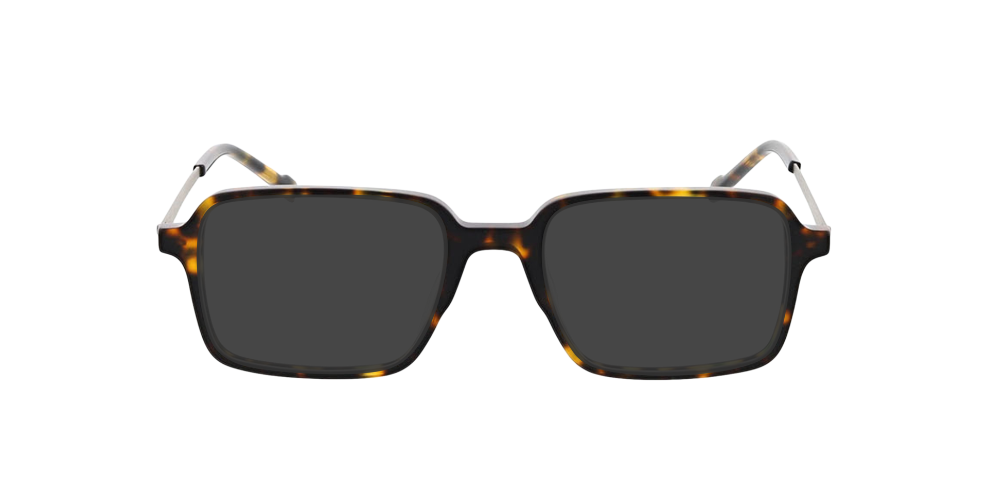 Freiburg Donker Havana  &  matzilver AcetaatEyeglass Frames van B24, met getinte lenzen