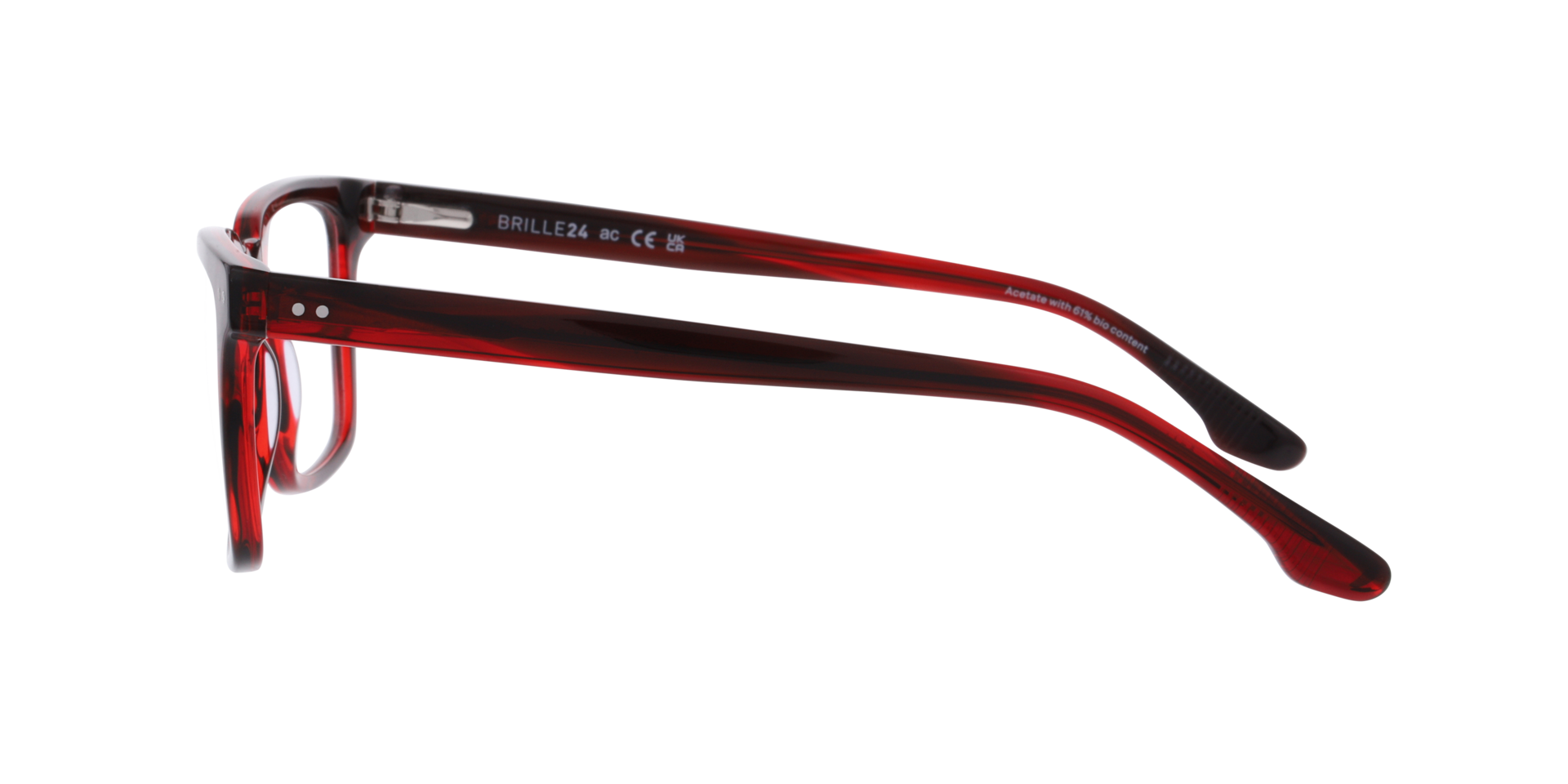 Inu Crystal Horn Burgundy AcetaatEyeglass Frames van B24, Zijaanzicht
