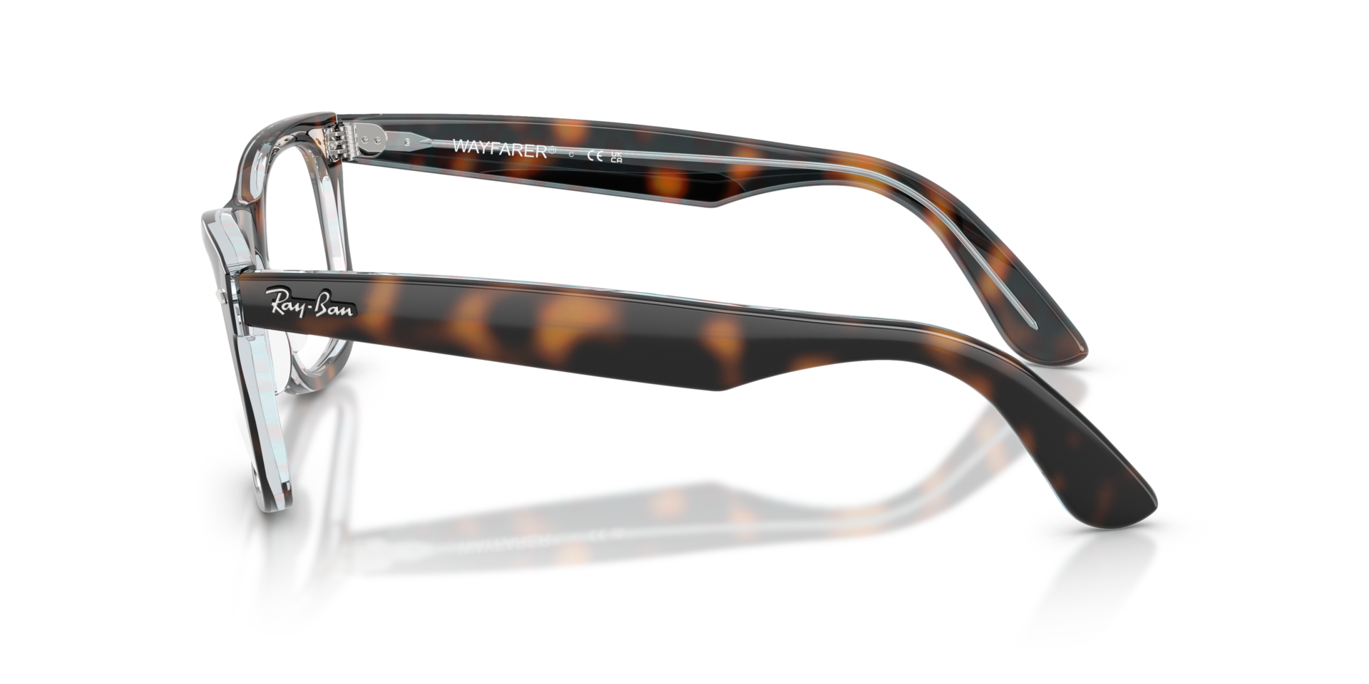RB4340V Dark Havana On Multicolor KunststofEyeglass Frames van B24, Zijaanzicht