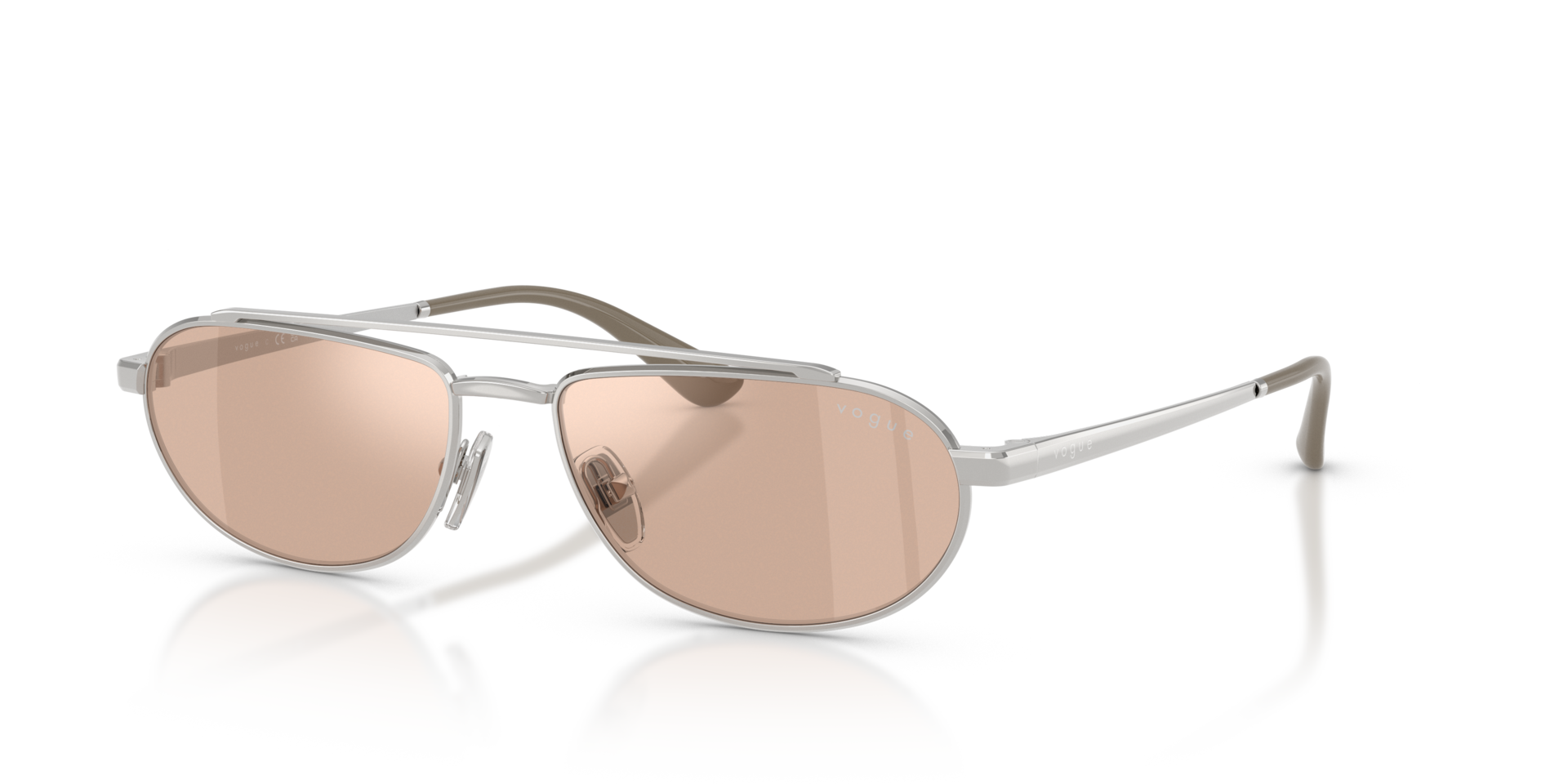 VO4371S Silber MetallSunglass Frames von B24, Dreiviertelansicht