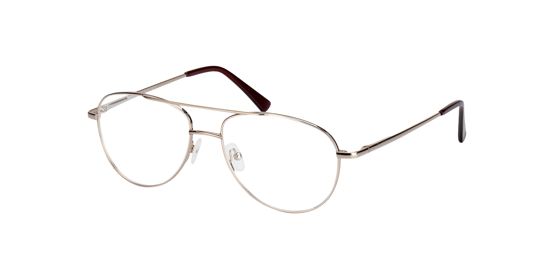Glendale Gold MetallEyeglass Frames von B24, Dreiviertelansicht