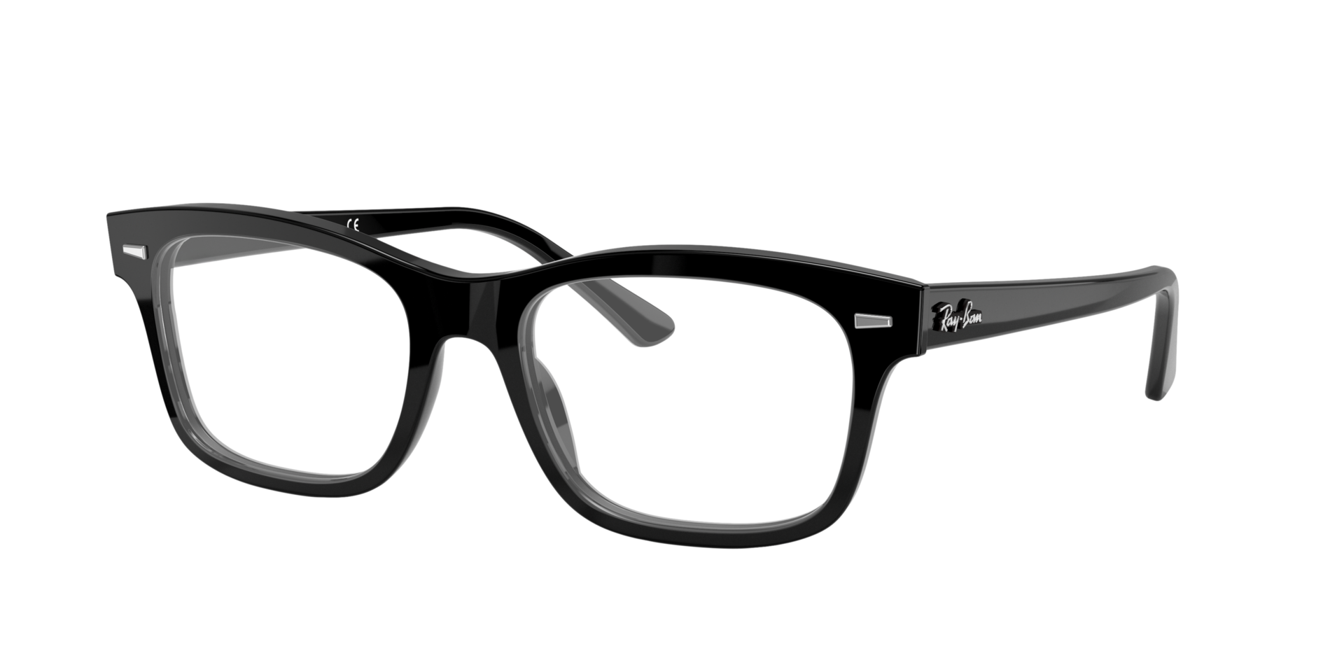 RB5383 Zwart AcetaatEyeglass Frames van B24, Hoekweergave