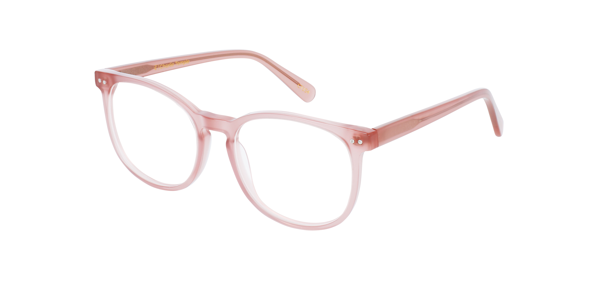 BARRON Milky Dark Rose AcetaatEyeglass Frames van B24, Hoekweergave