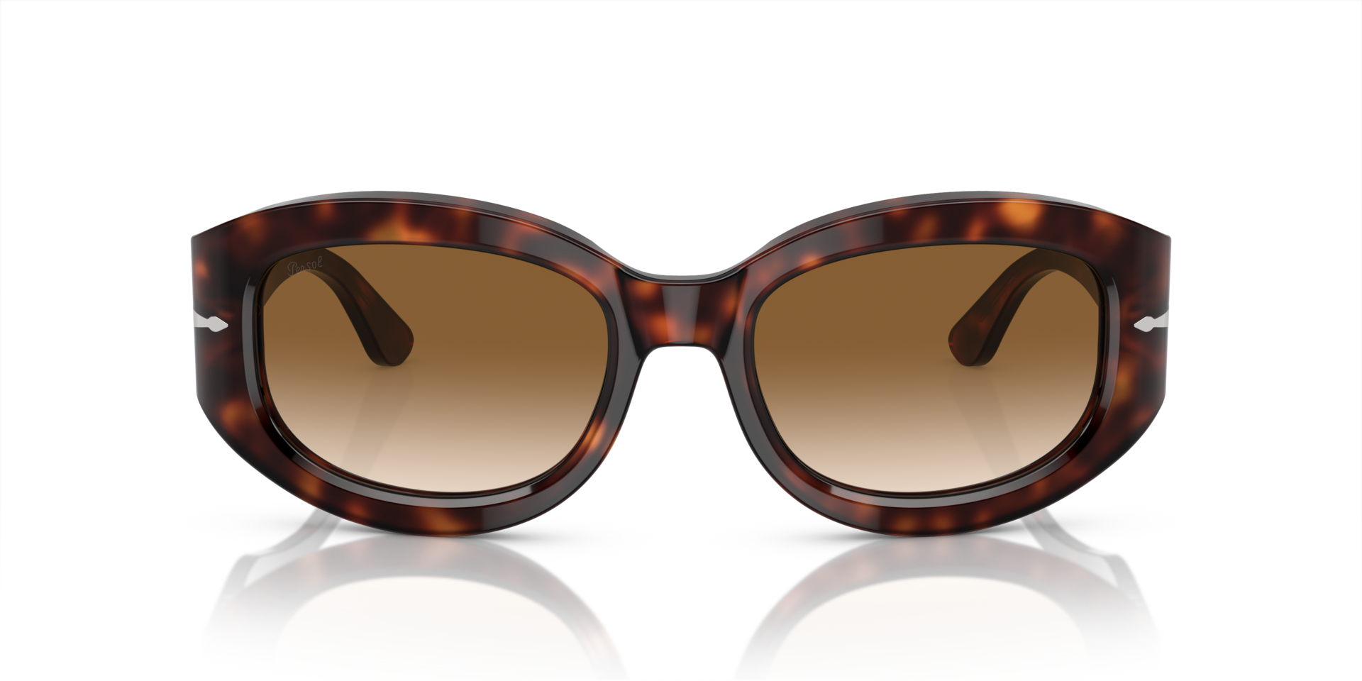PO3335S Havana AcetaatSunglass Frames van B24, Vooraanzicht