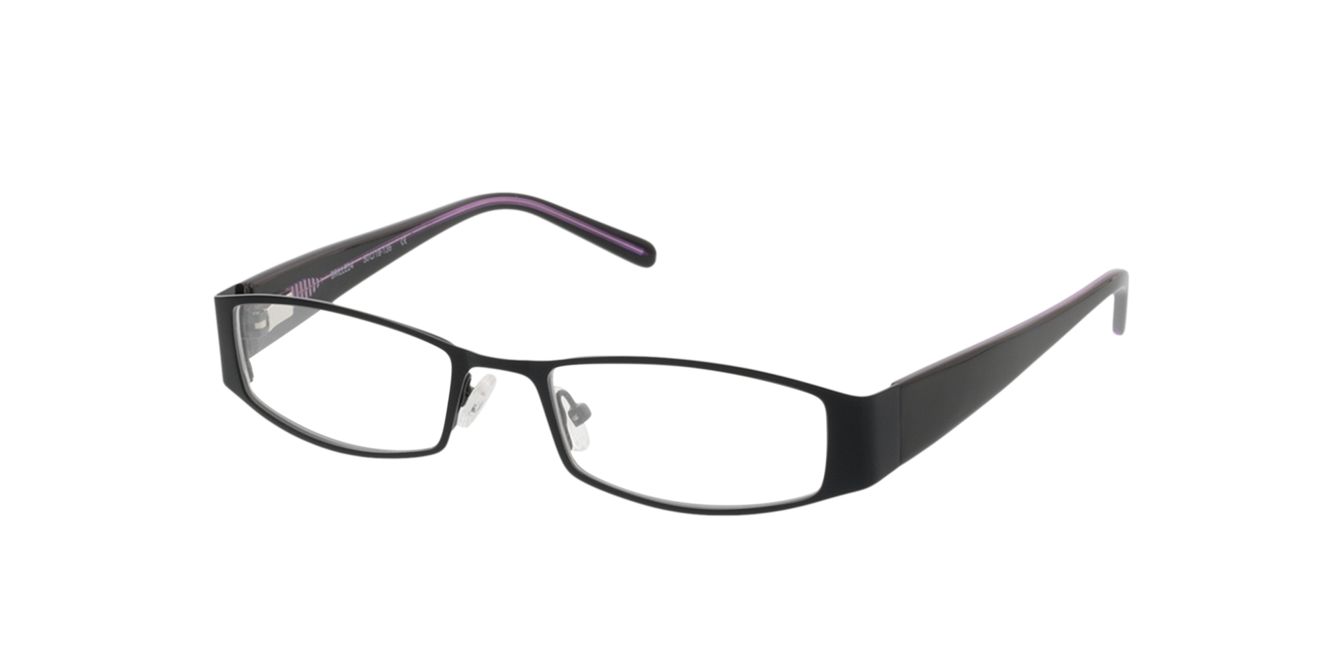 Varberg Schwarz MetallEyeglass Frames von B24, Dreiviertelansicht