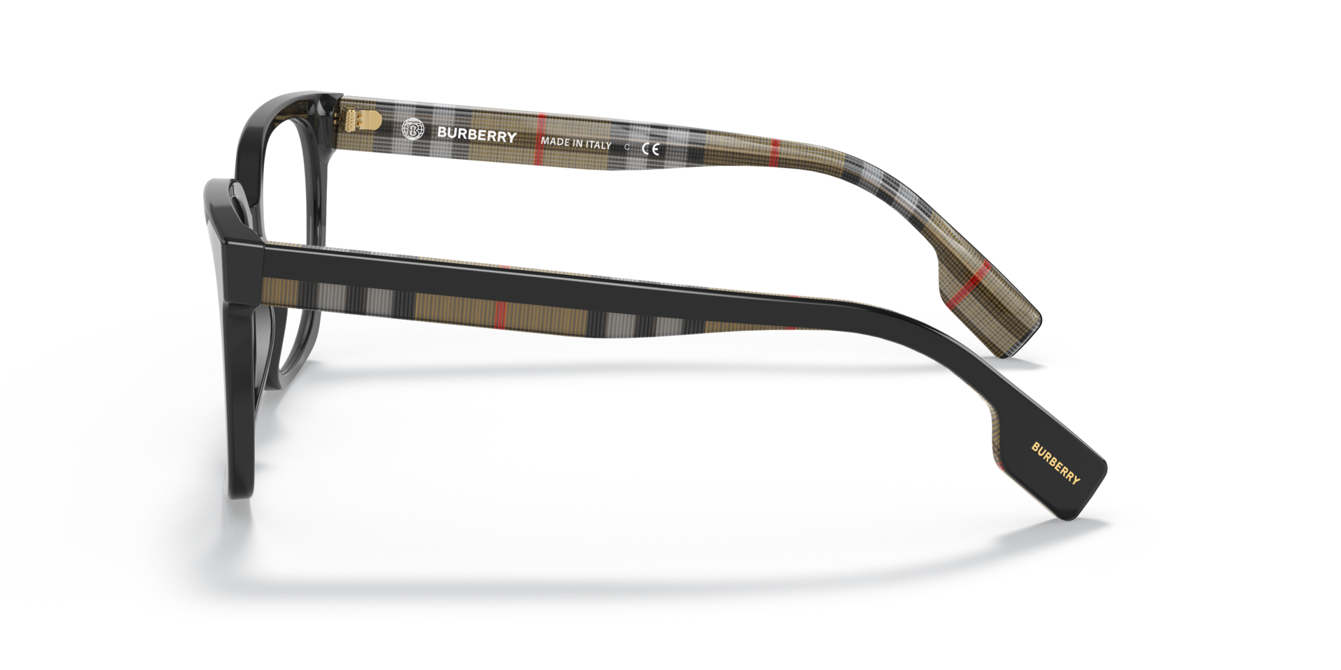 BE2347 Zwart AcetaatEyeglass Frames van B24, Zijaanzicht