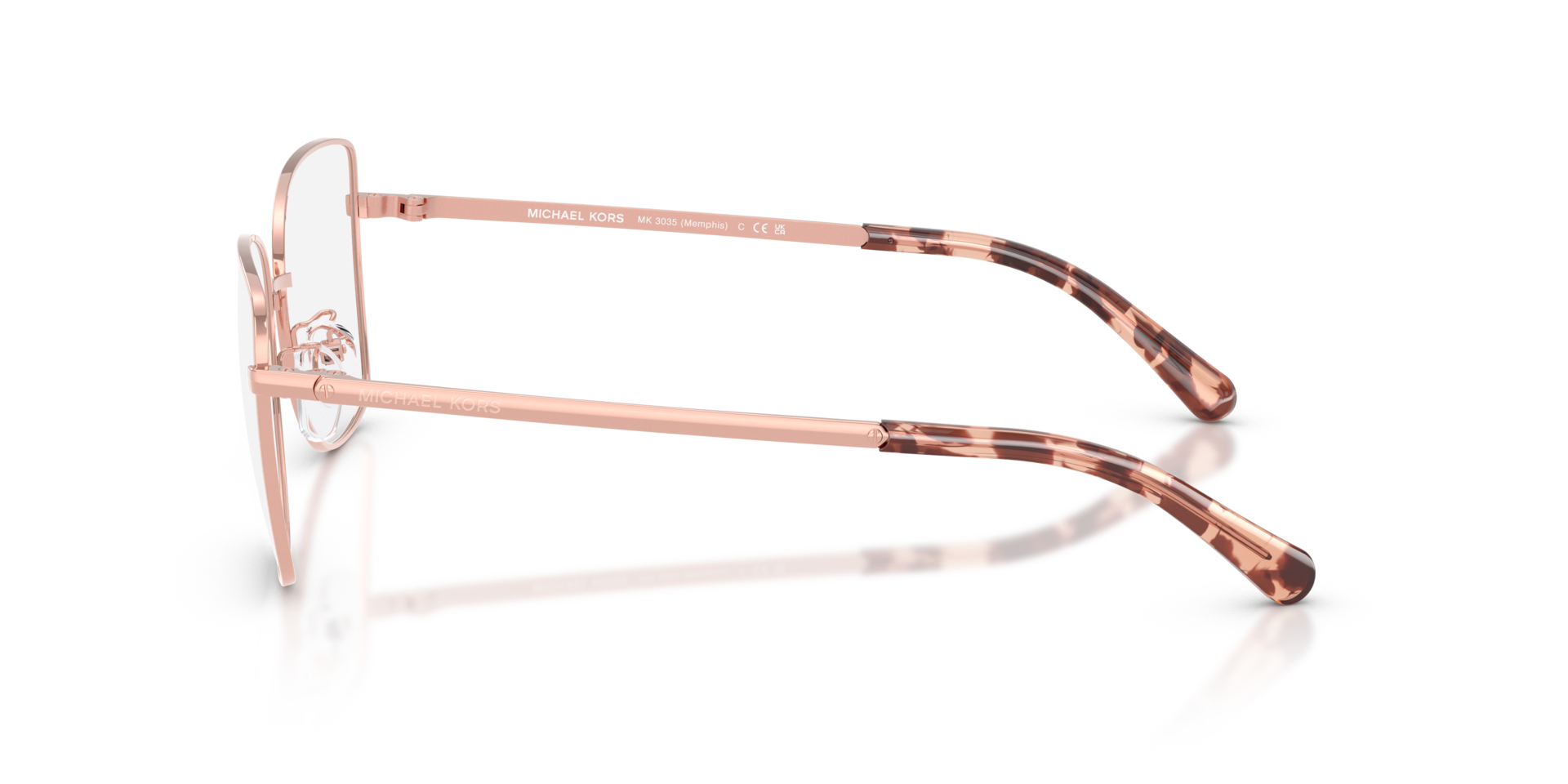 MK3035 Roségoud MetaalEyeglass Frames van B24, Zijaanzicht