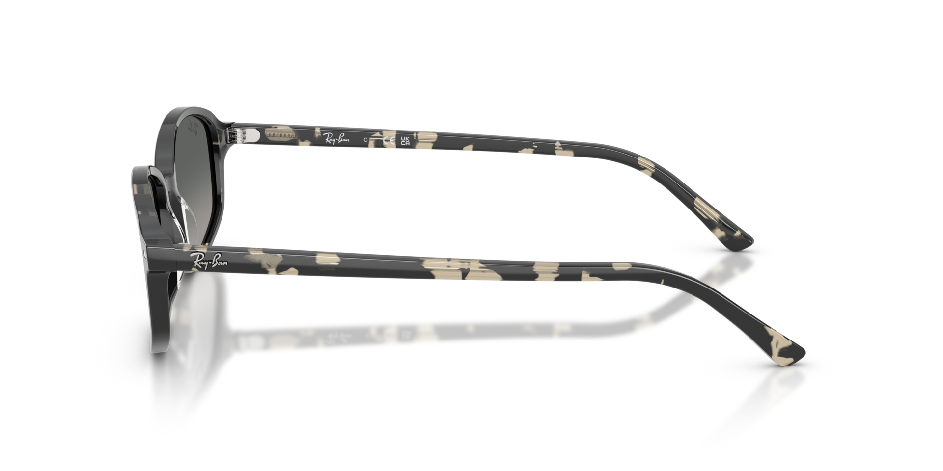 RB2232 Grijs Havana AcetaatSunglass Frames van B24, Zijaanzicht