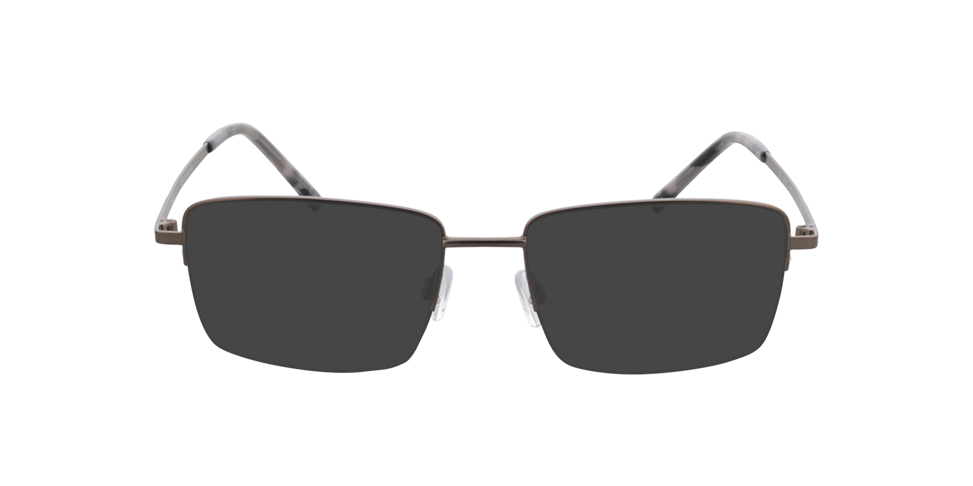 Dawson Satin Gun  &  Grey Havana MetallEyeglass Frames von B24, mit getönten Gläsern