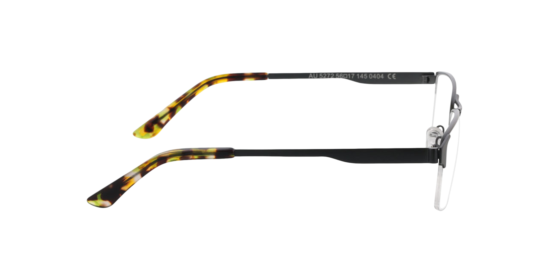 Bilbao Matt Gun  &  Havana MetallEyeglass Frames von B24, Seitenansicht