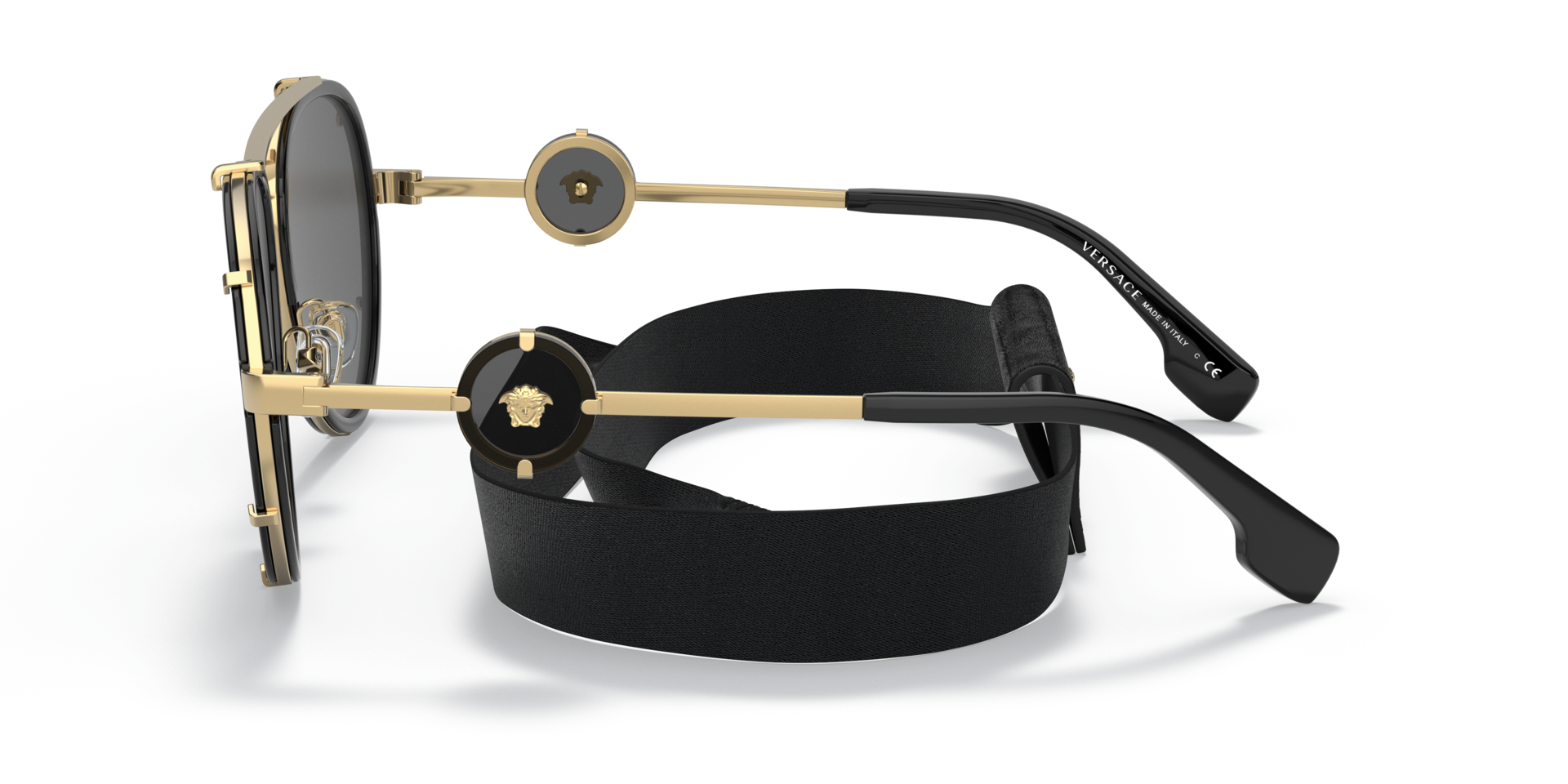 VE2232 Zwart MetaalSunglass Frames van B24, Zijaanzicht