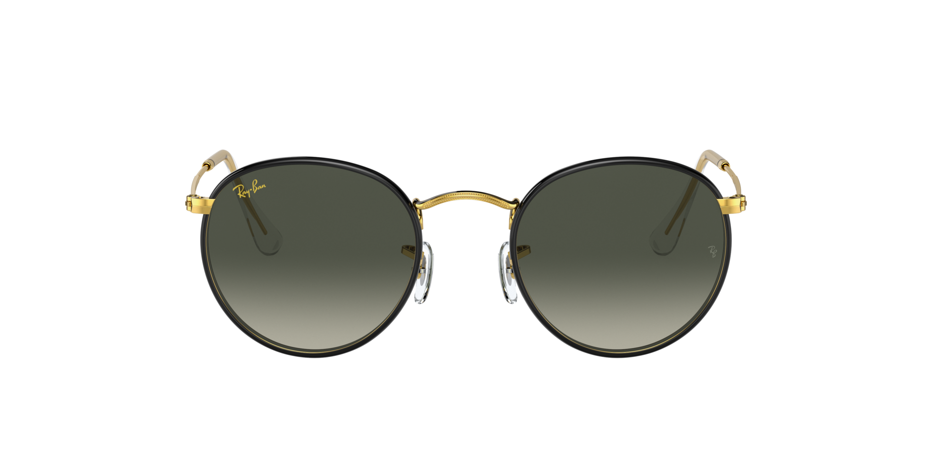 RB3447JM Schwarz auf Gold MetallSunglass Frames von B24, mit getönten Gläsern
