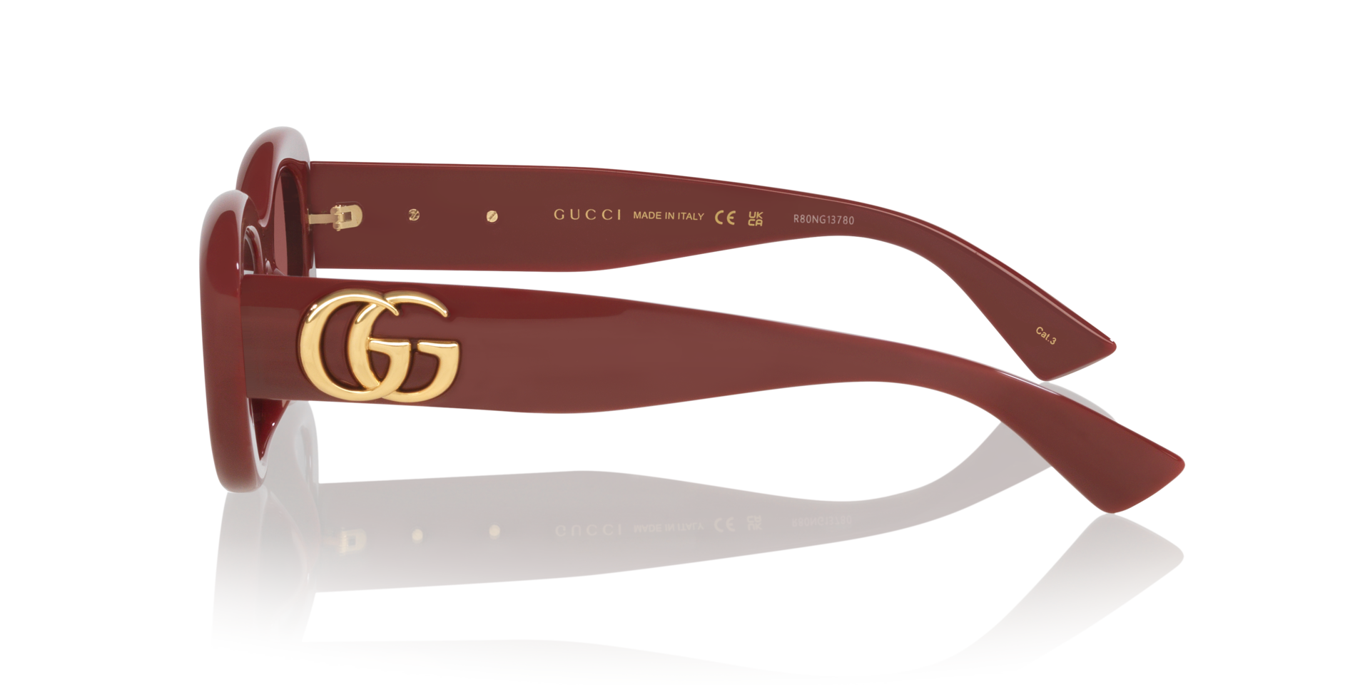 GG1829SK Bordeaux KunststofSunglass Frames van B24, Zijaanzicht