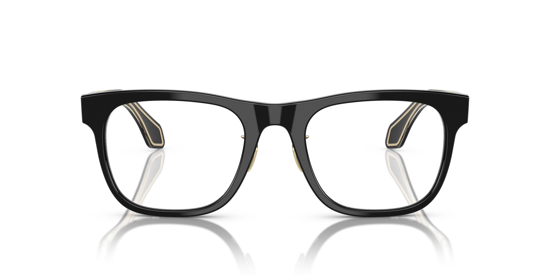 AR7268 Zwart AcetaatEyeglass Frames van B24, Vooraanzicht