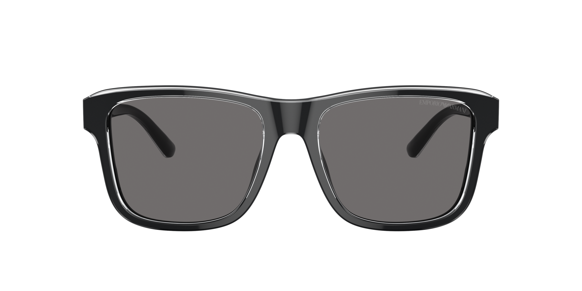 EA4208 Glanzend zwart & bovenkant kristal AcetaatSunglass Frames van B24, met getinte lenzen