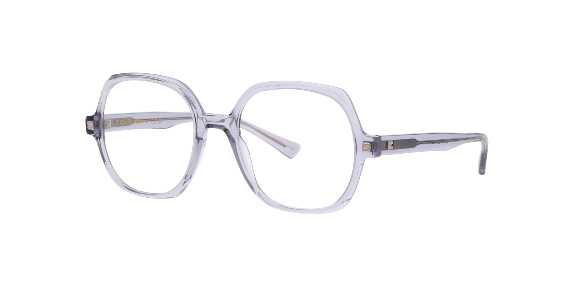 Miro Light Purple Crystal AcetaatEyeglass Frames van B24, Hoekweergave