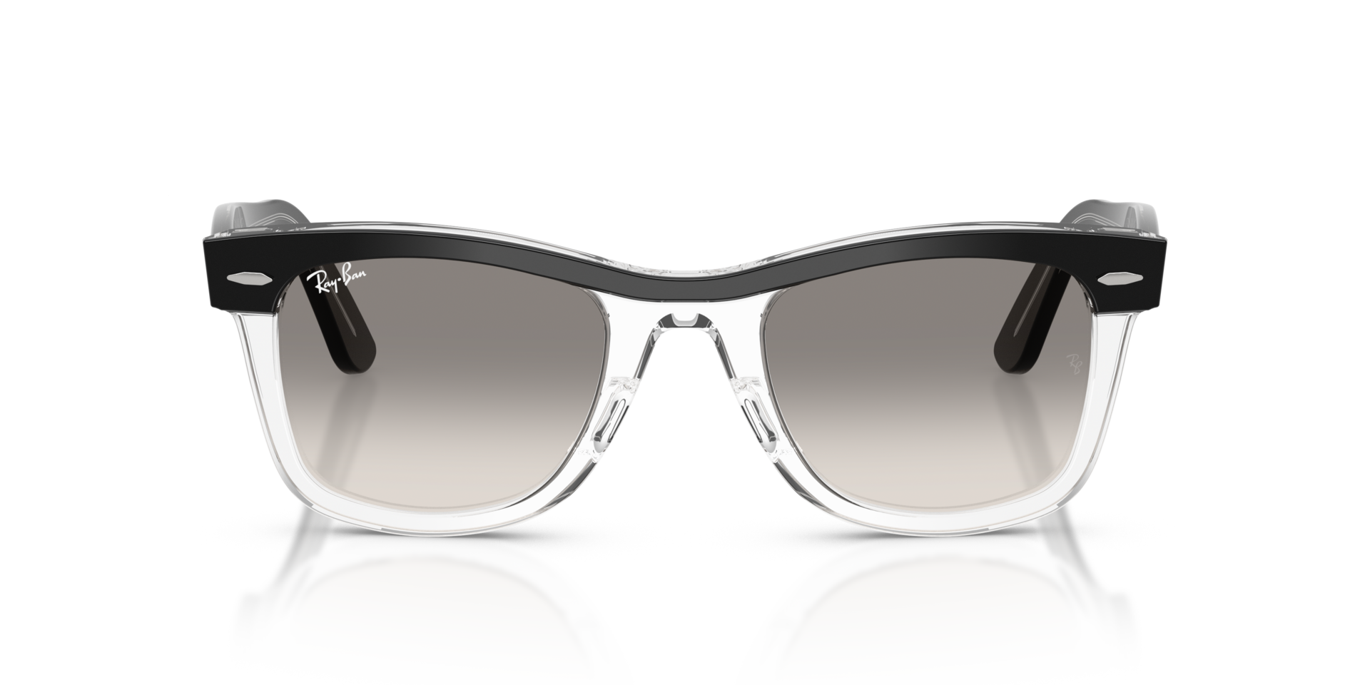 RB2240 Zwart op transparant AcetaatSunglass Frames van B24, Vooraanzicht