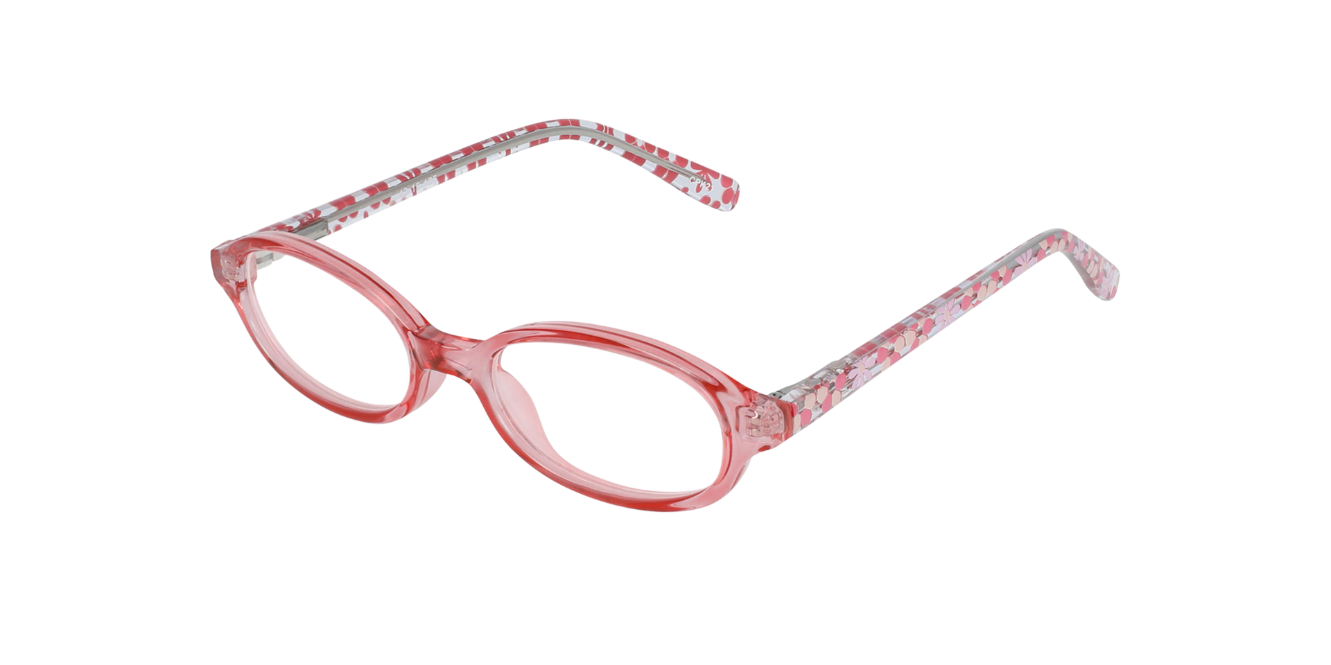 Charlie XS Happy Pink KunststoffEyeglass Frames von B24, Dreiviertelansicht