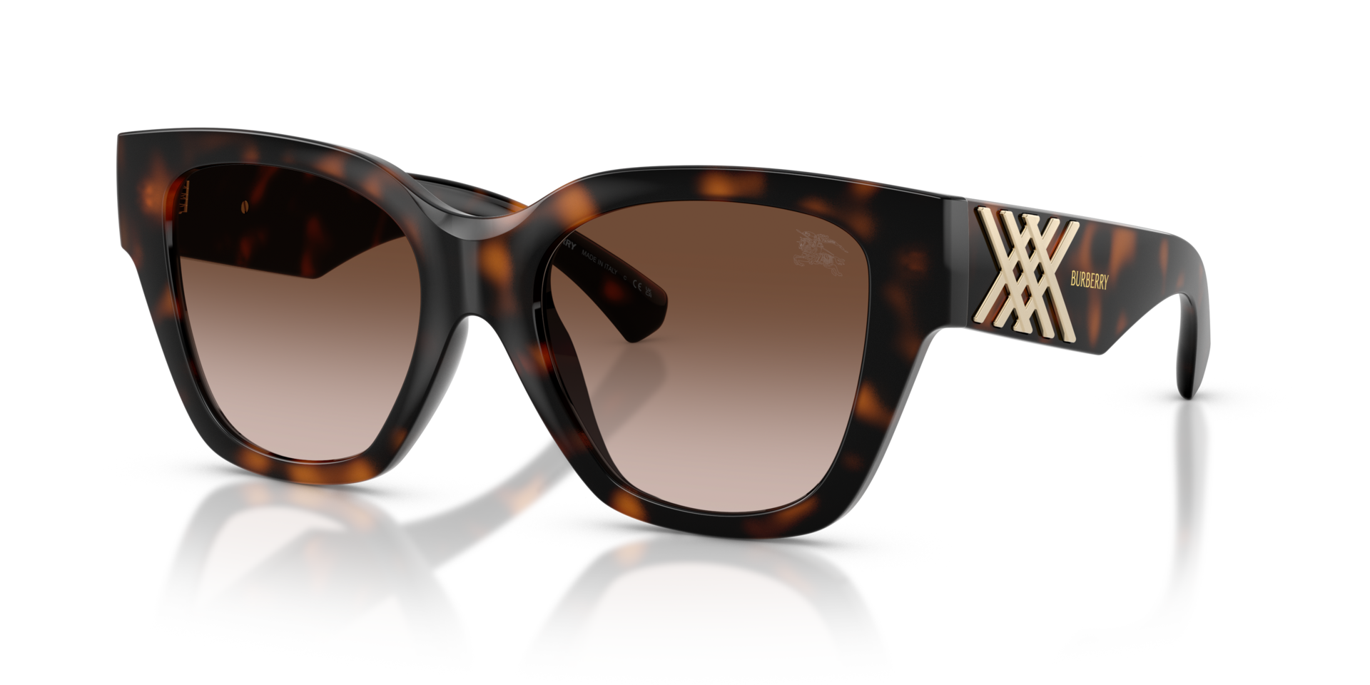 BE4489U Dunkelhavana KunststoffSunglass Frames von B24, Dreiviertelansicht